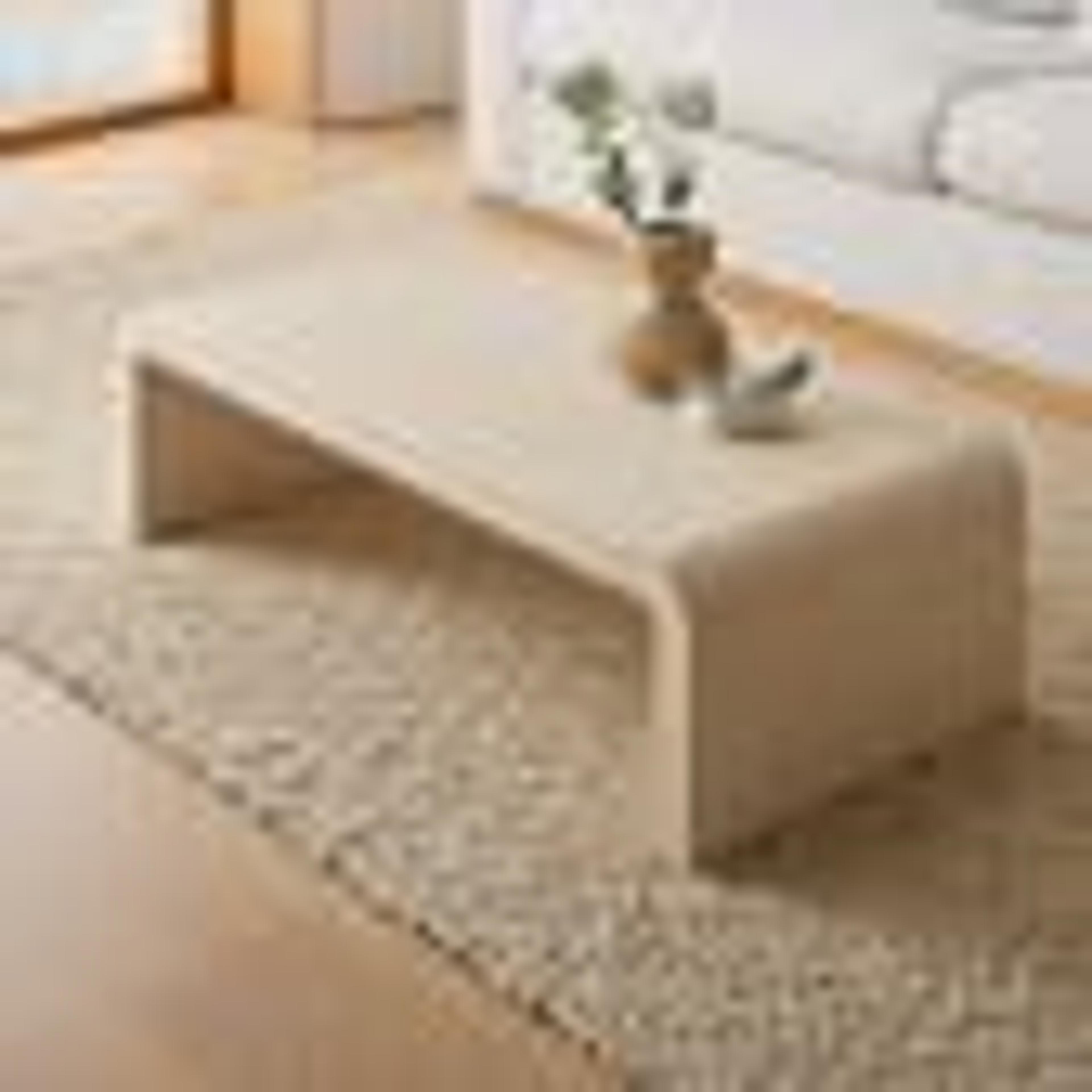 Solstice 50" Coffee Table, Raffia, Whitewash | West Elm