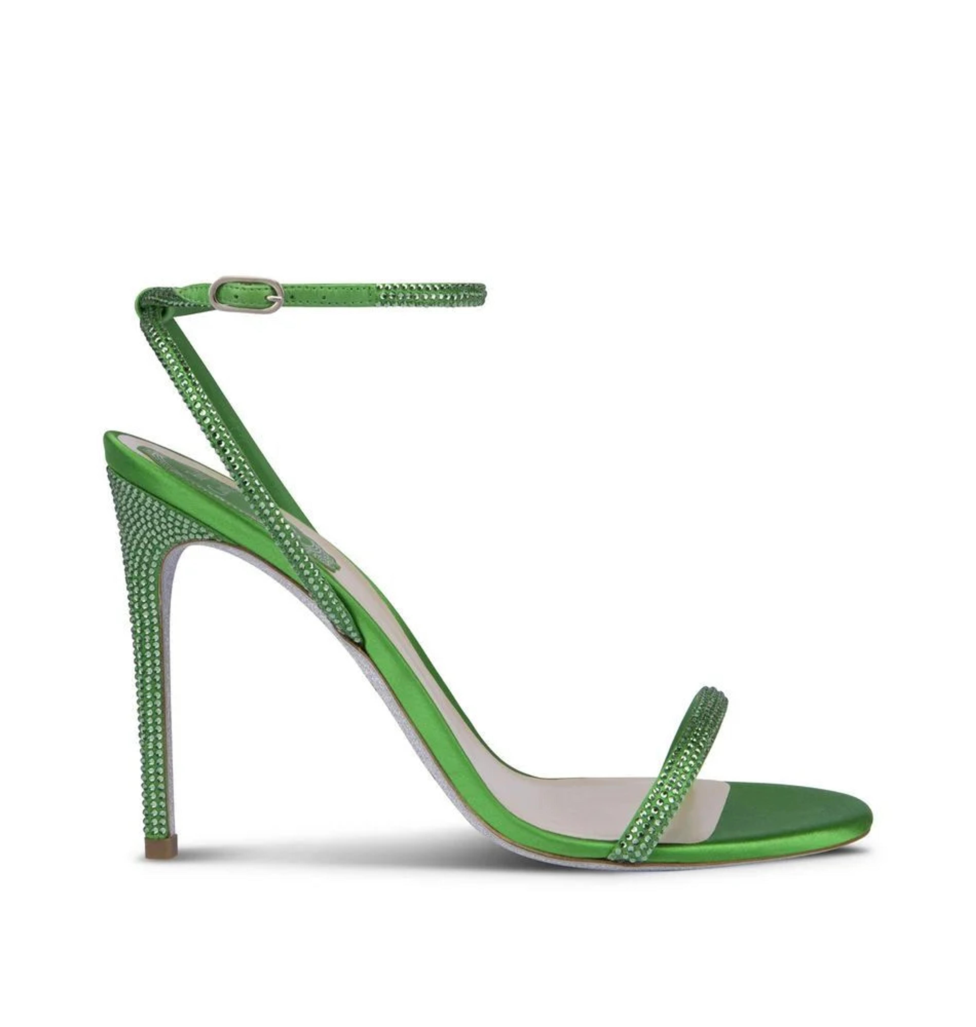 Ellabrita crystal green sandal 105 | Caovilla store
