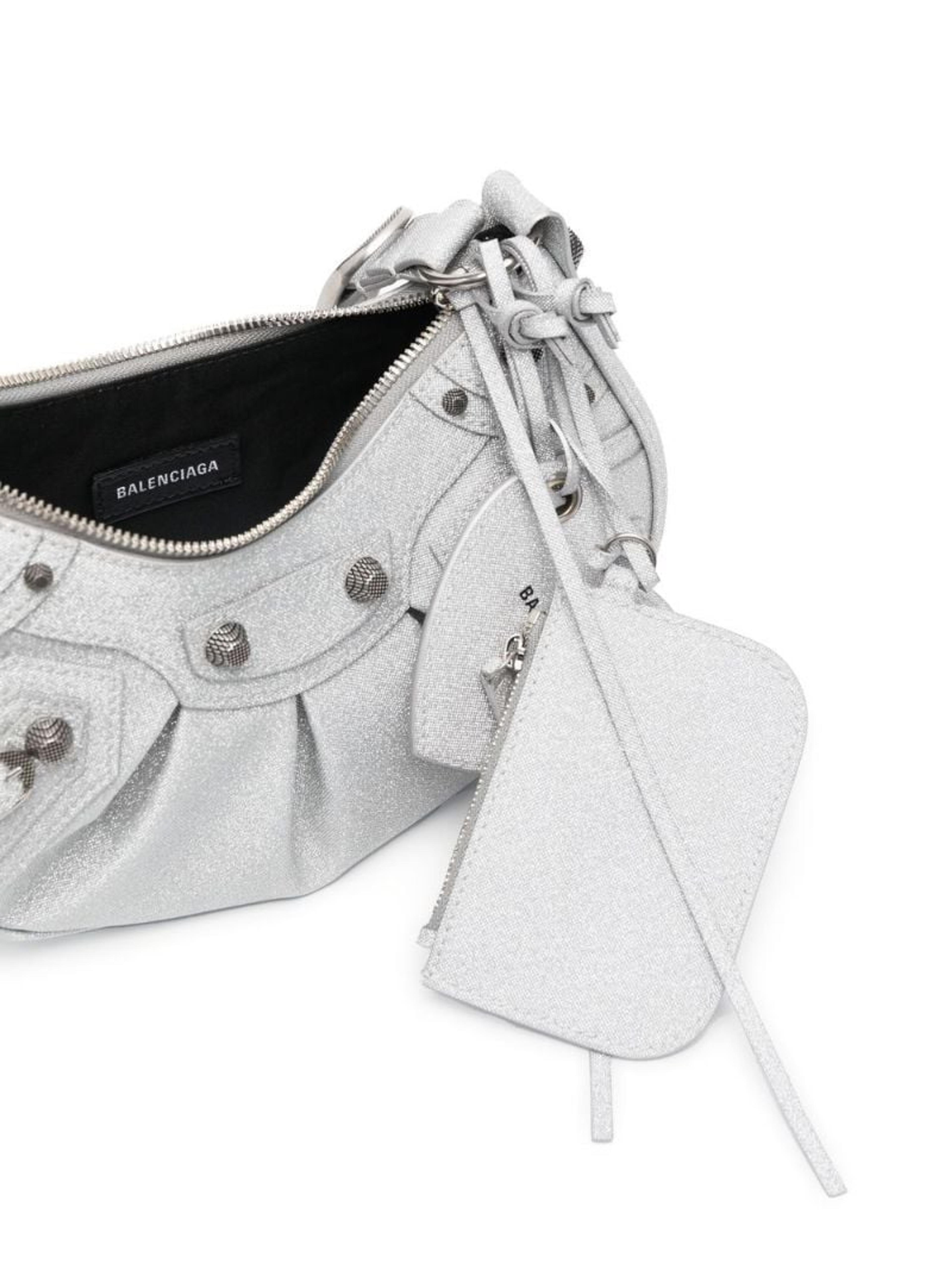 Balenciaga silver Le Cagole XS shoulder bag | Browns