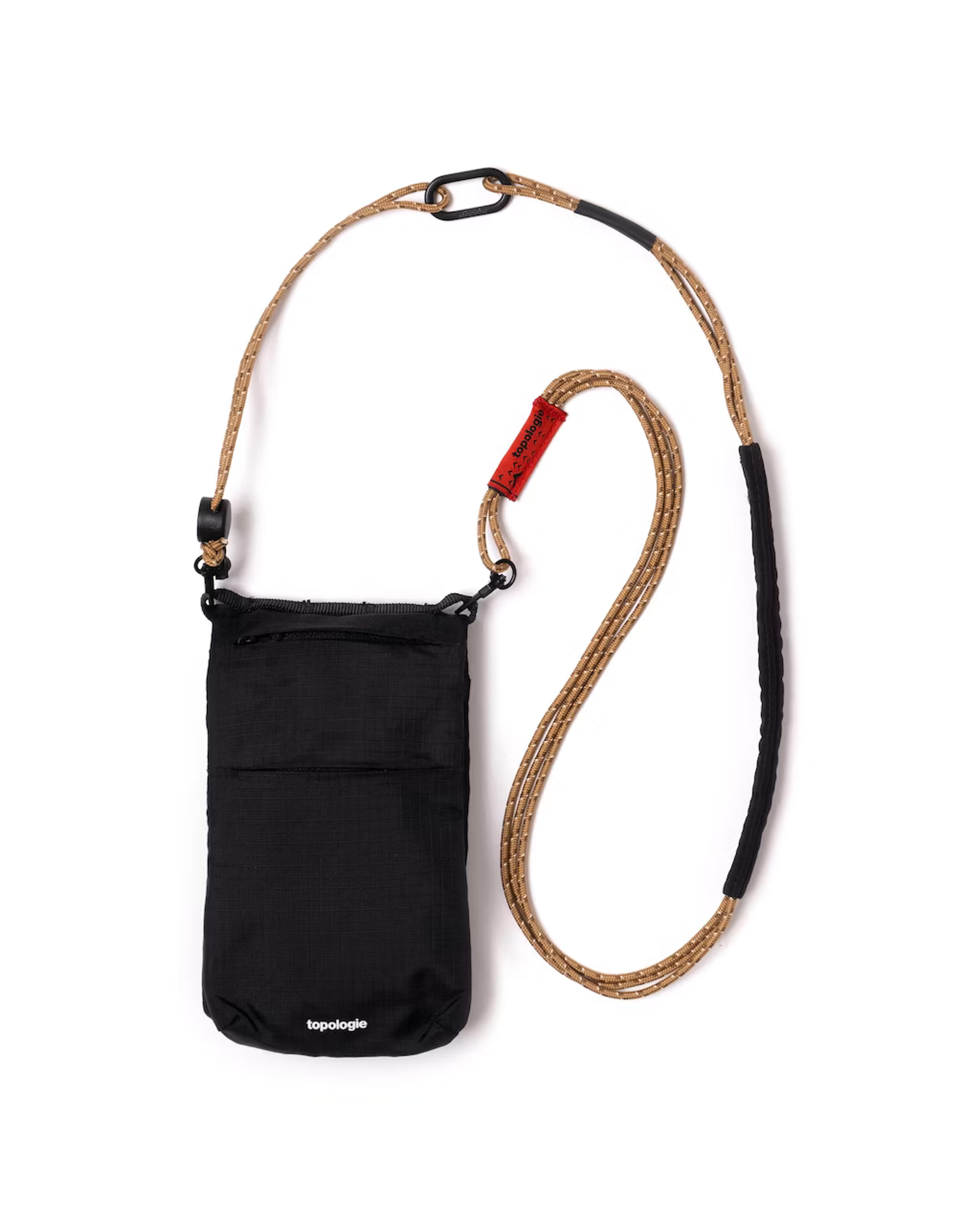Topologie Phone Sacoche Sling + Tricord Pack - Black Phone Sacoche / 3mm Khaki Patterned Tricord | Waistpacks | Huckberry