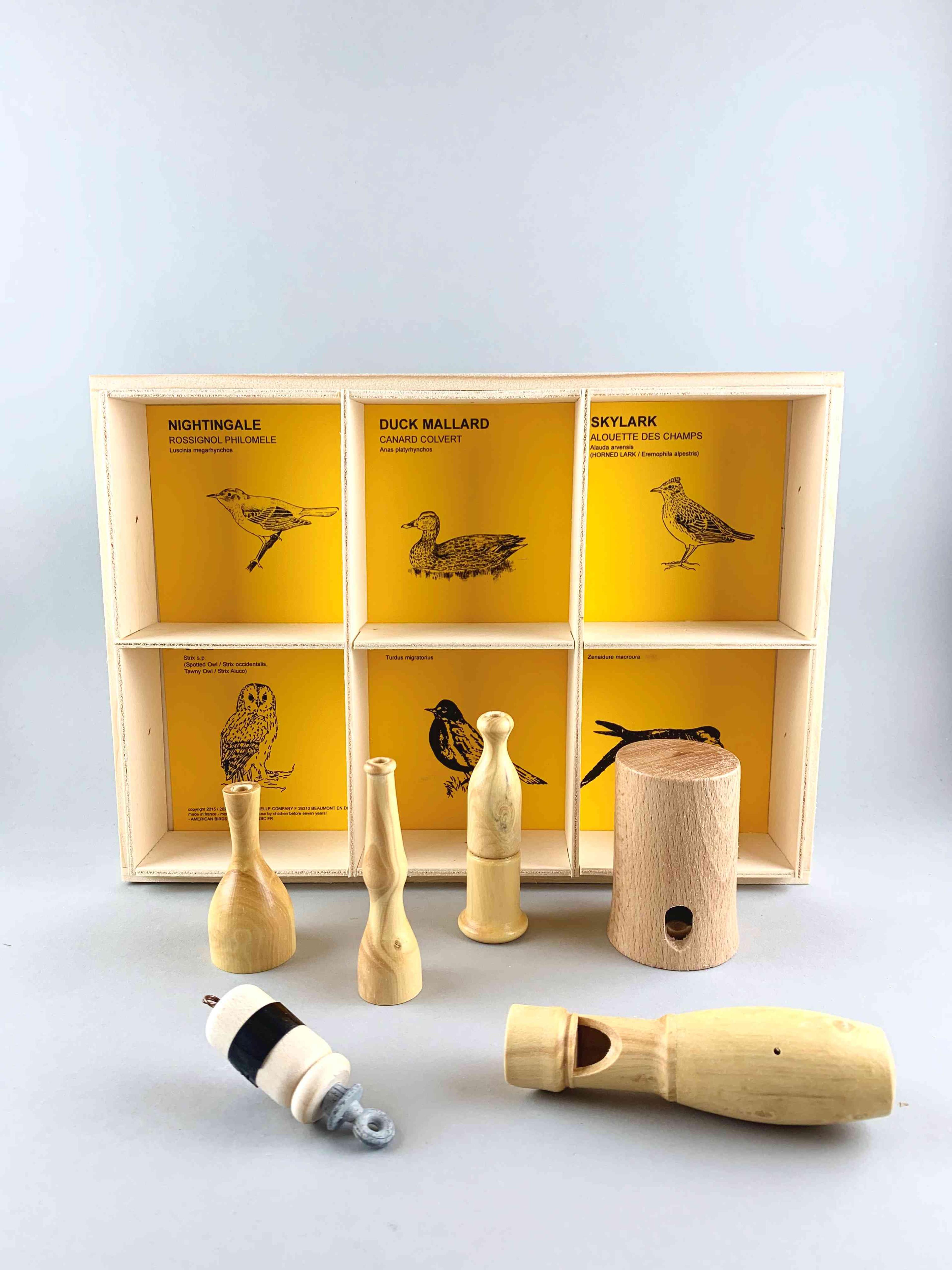 Wooden Bird call Set - American Birds