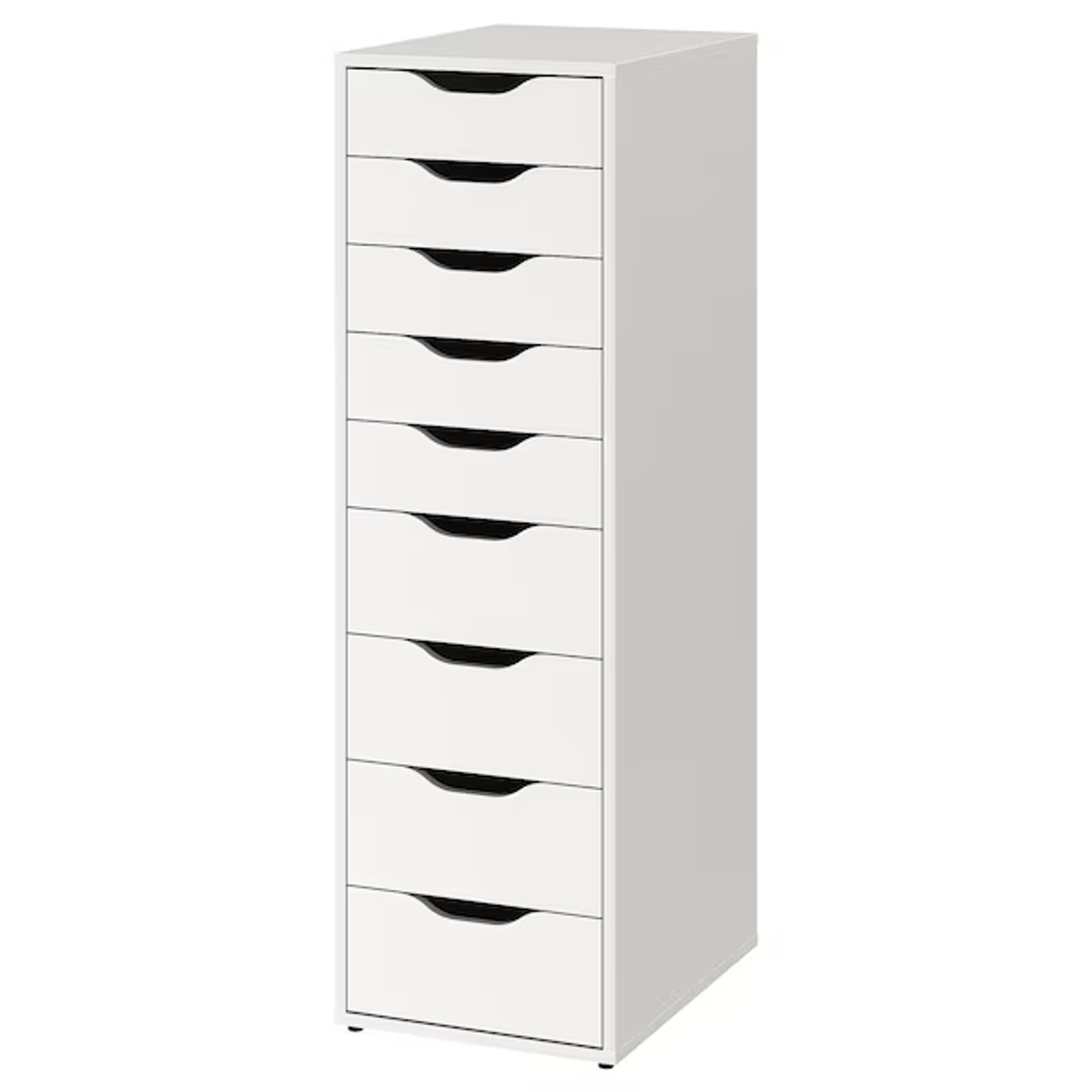 ALEX Drawer unit/drop file storage, white, 141/8x271/2" - IKEA