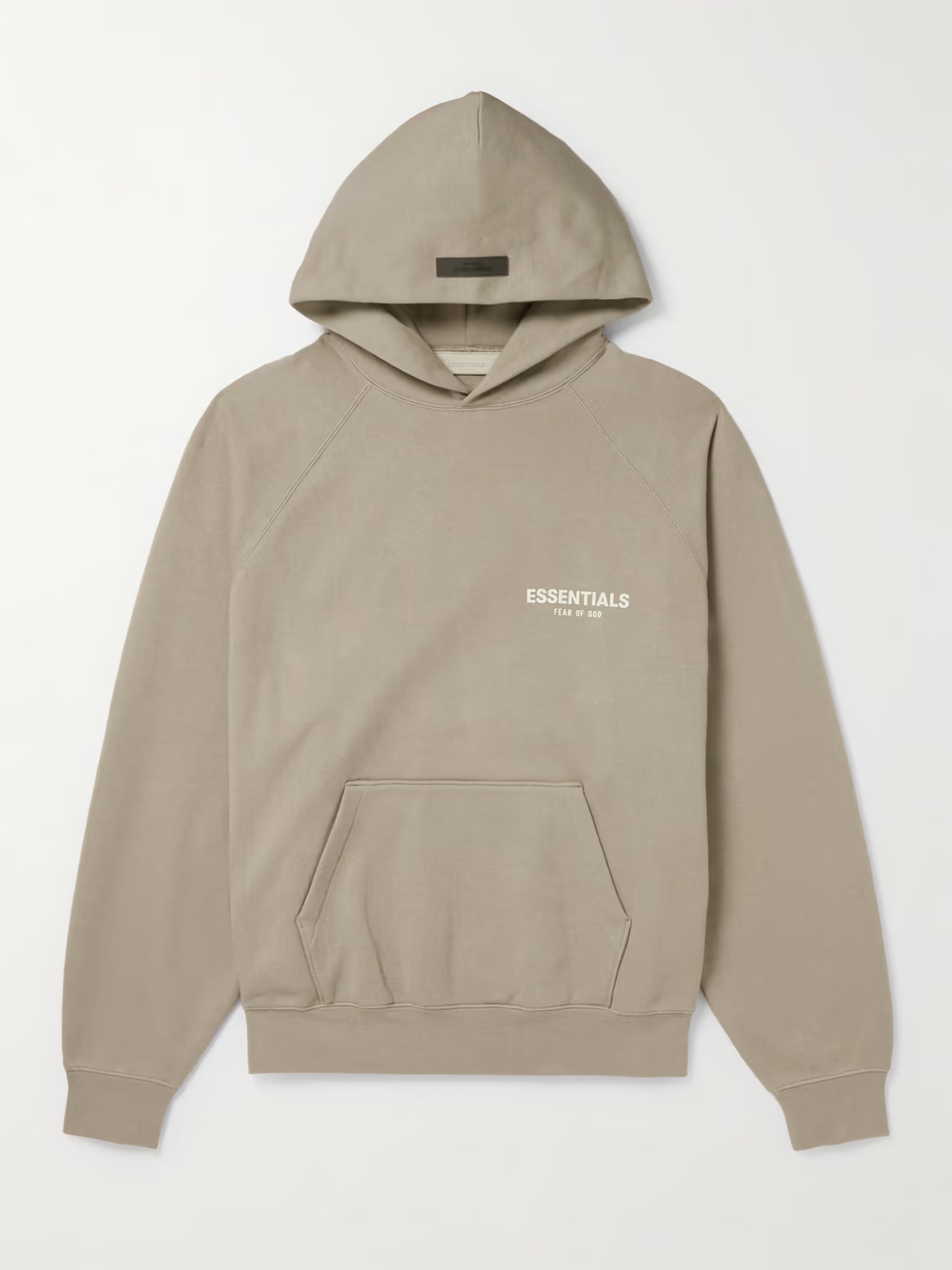 FEAR OF GOD ESSENTIALS - Logo-Flocked Cotton-Blend Jersey Hoodie