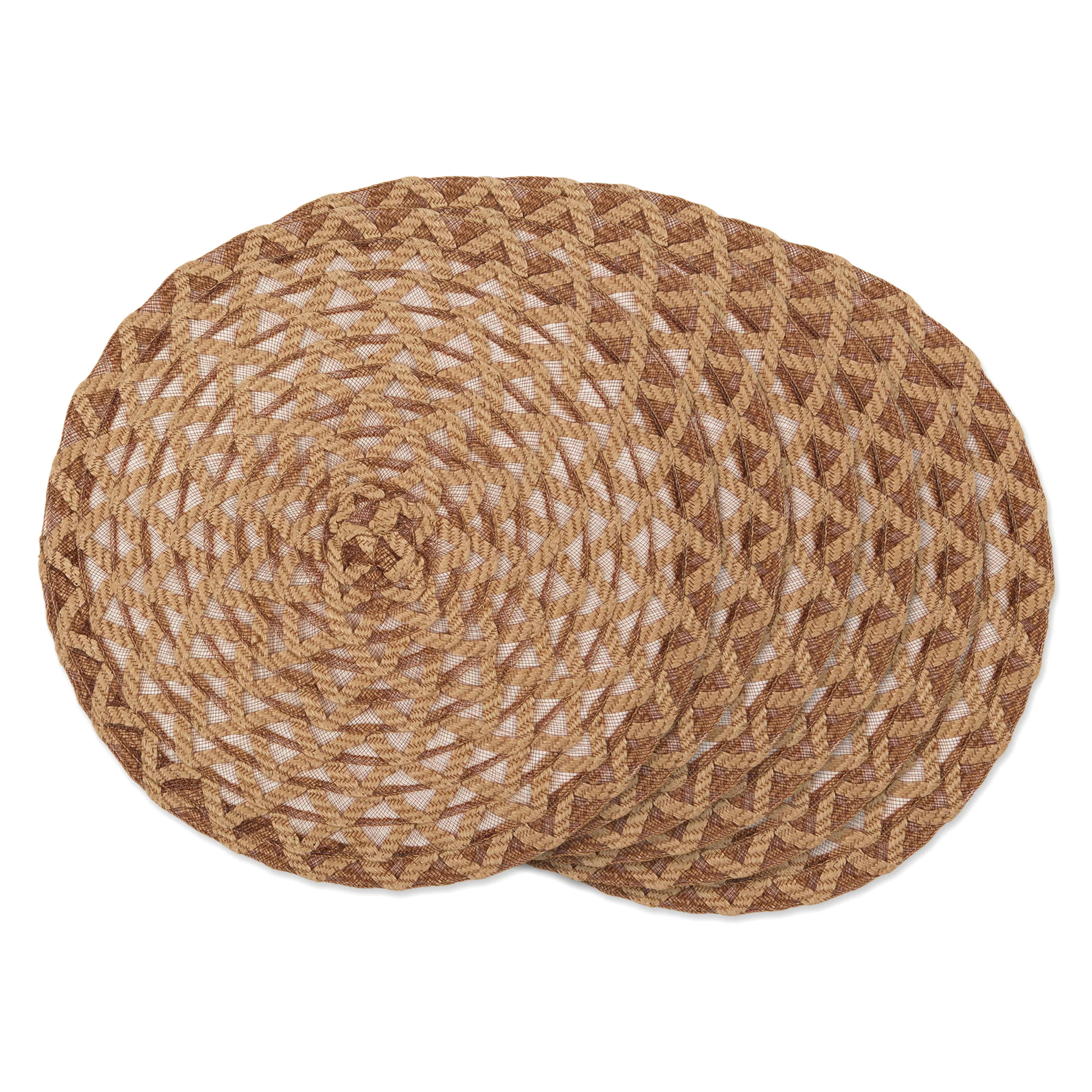 DII Natural Dahlia Woven Polyester Round Placemat (Set of 6) - Walmart.com