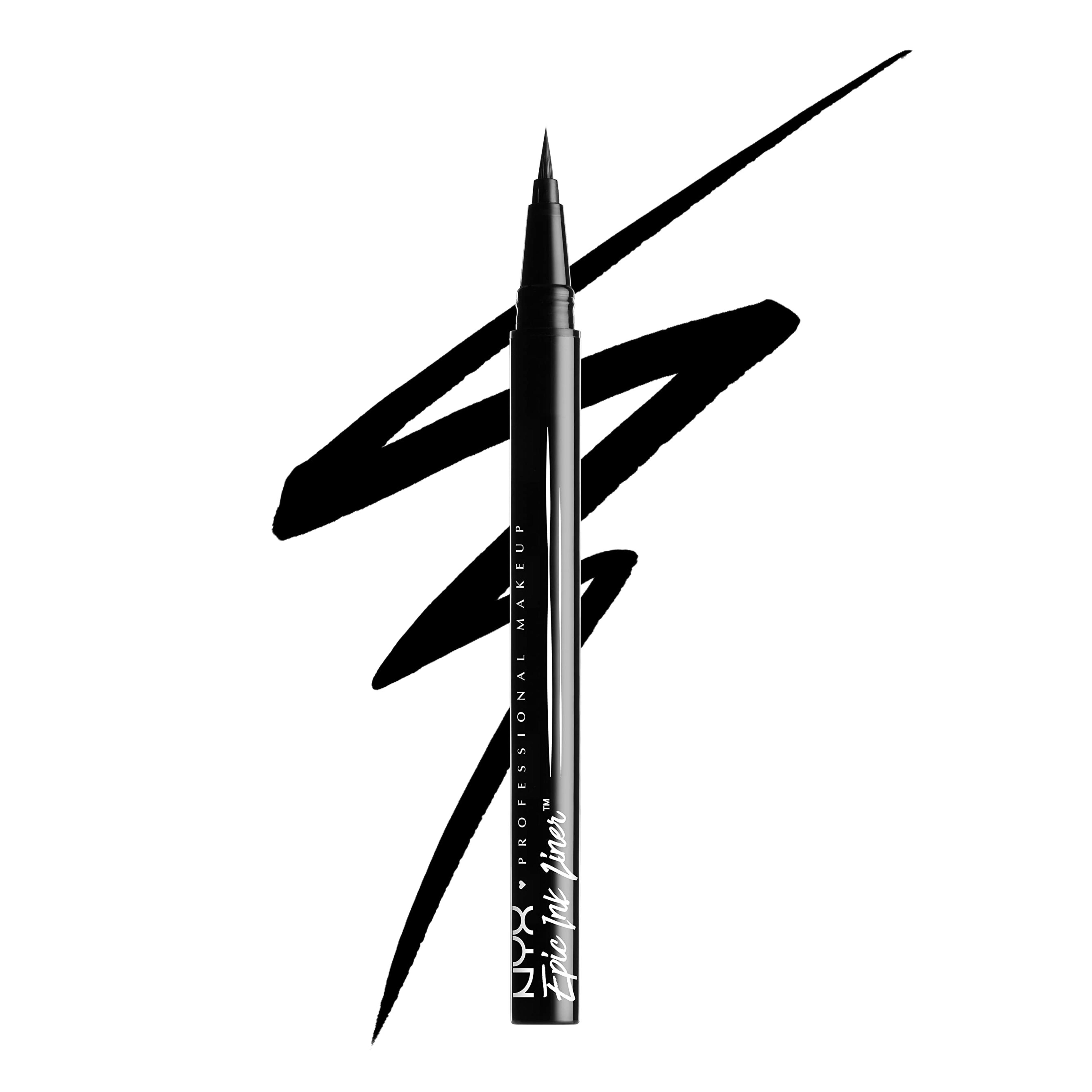 NYX PROFESSIONAL MAKEUP Epic Ink Liner, Waterproof Liquid Eyeliner - Black, Vegan Formula