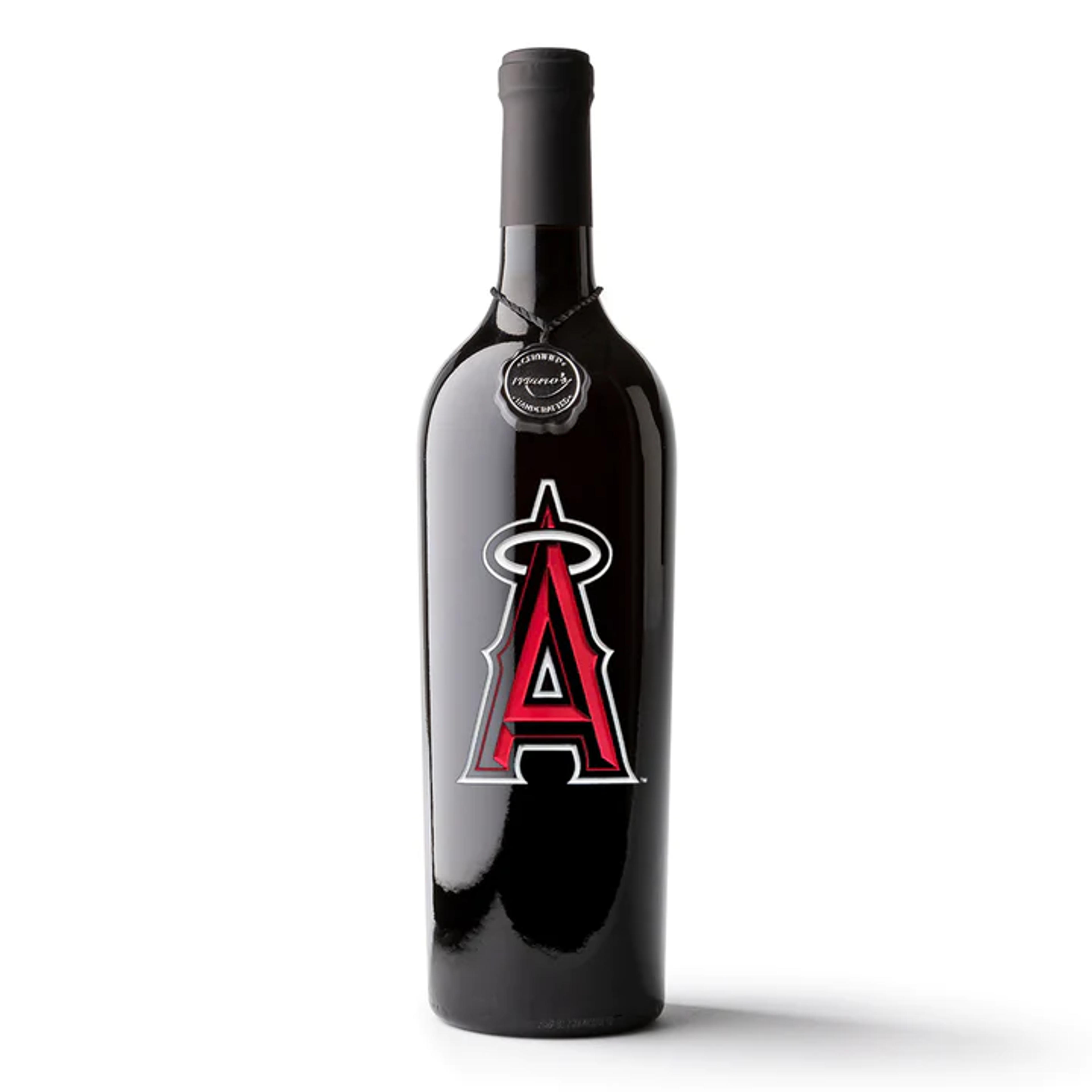 Los Angeles Angels™ Etched Wine Bottle