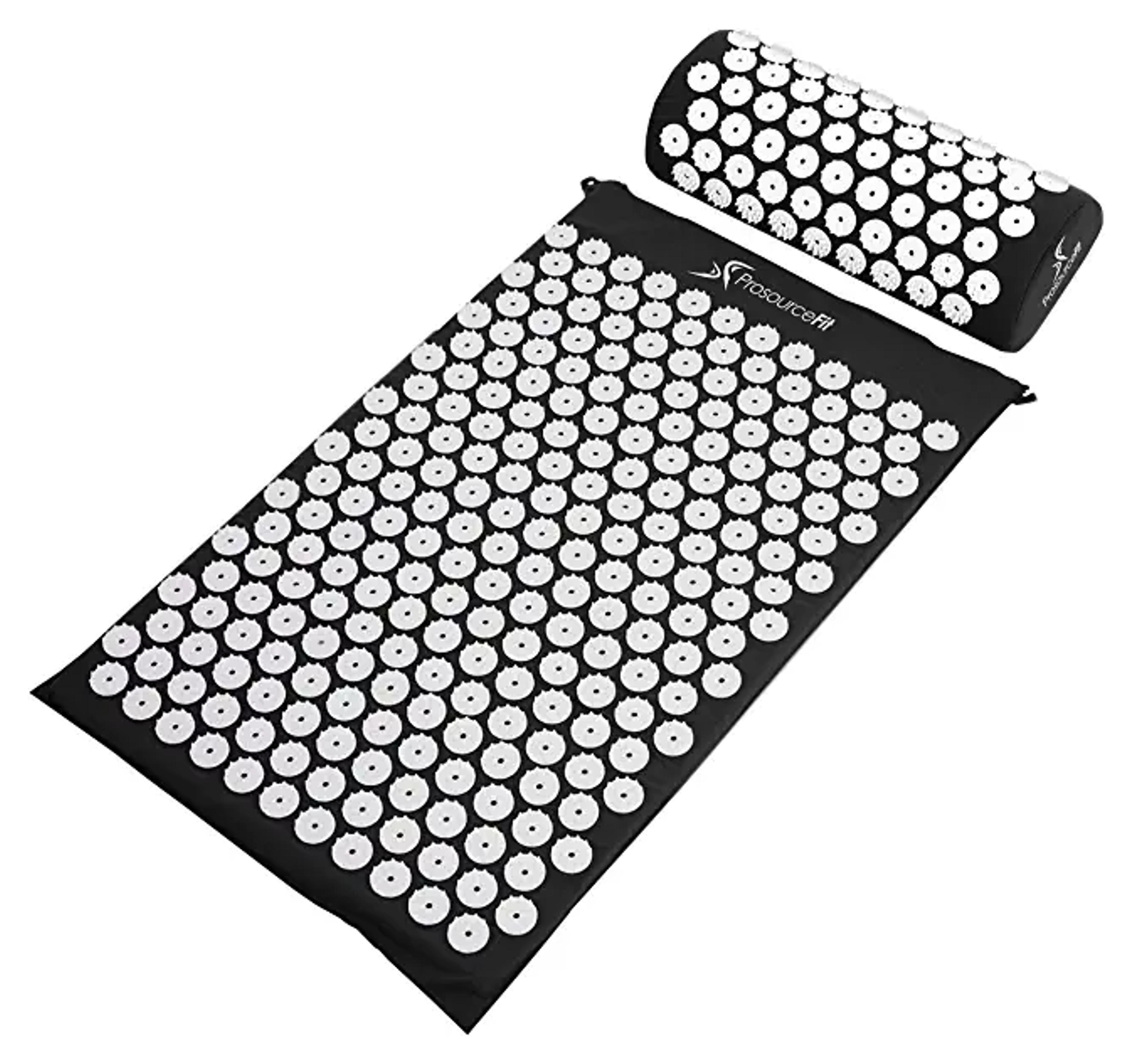 ProsourceFit Acupressure Mat and Pillow Set for Back/Neck Pain Relief and Muscle Relaxation, Black : Health & Household