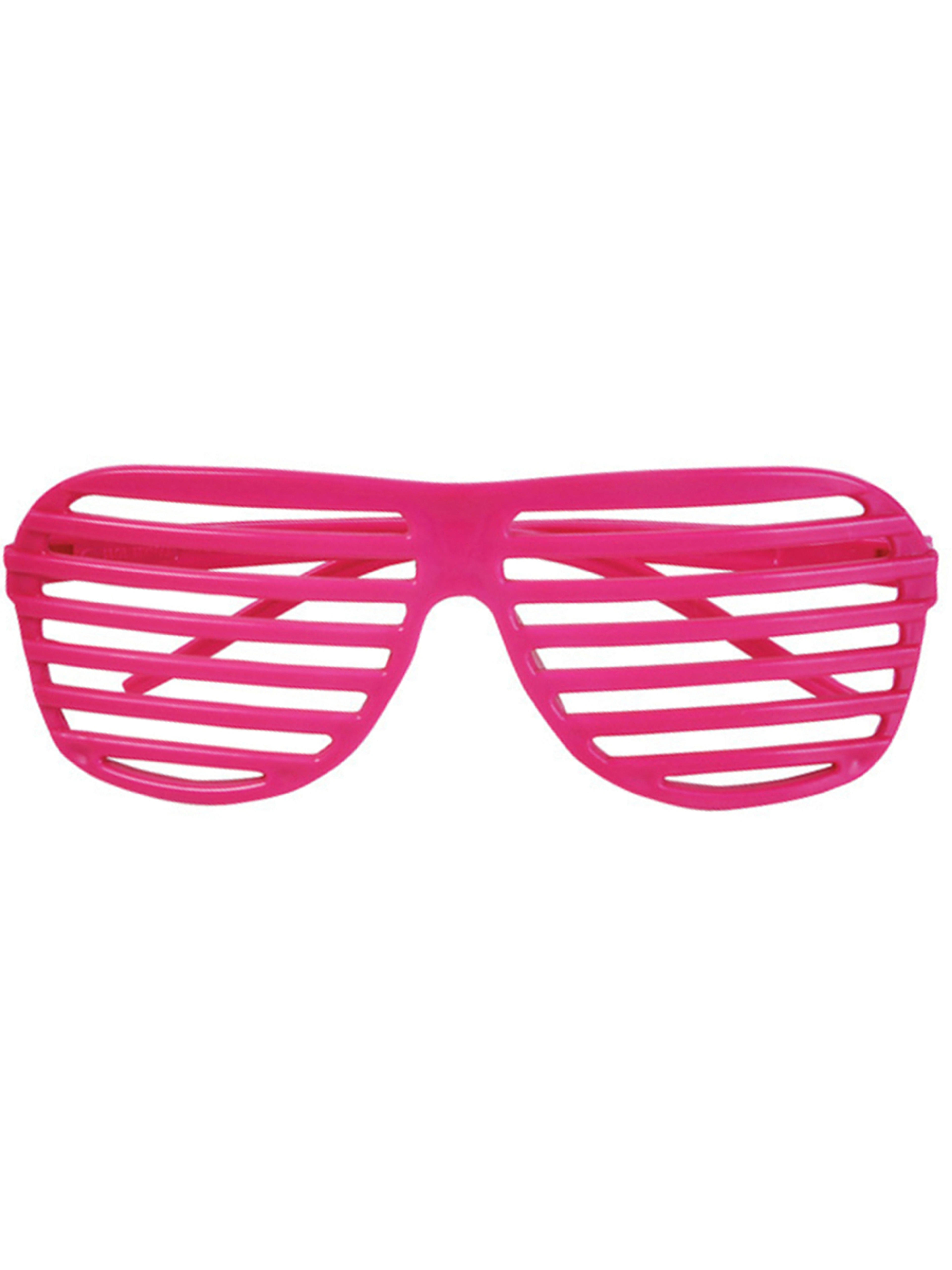 Rhode Island Novelty 80's Neon Pink Shutter Shade Toy Sunglasses Party Favors Costume Accessory - Walmart.com