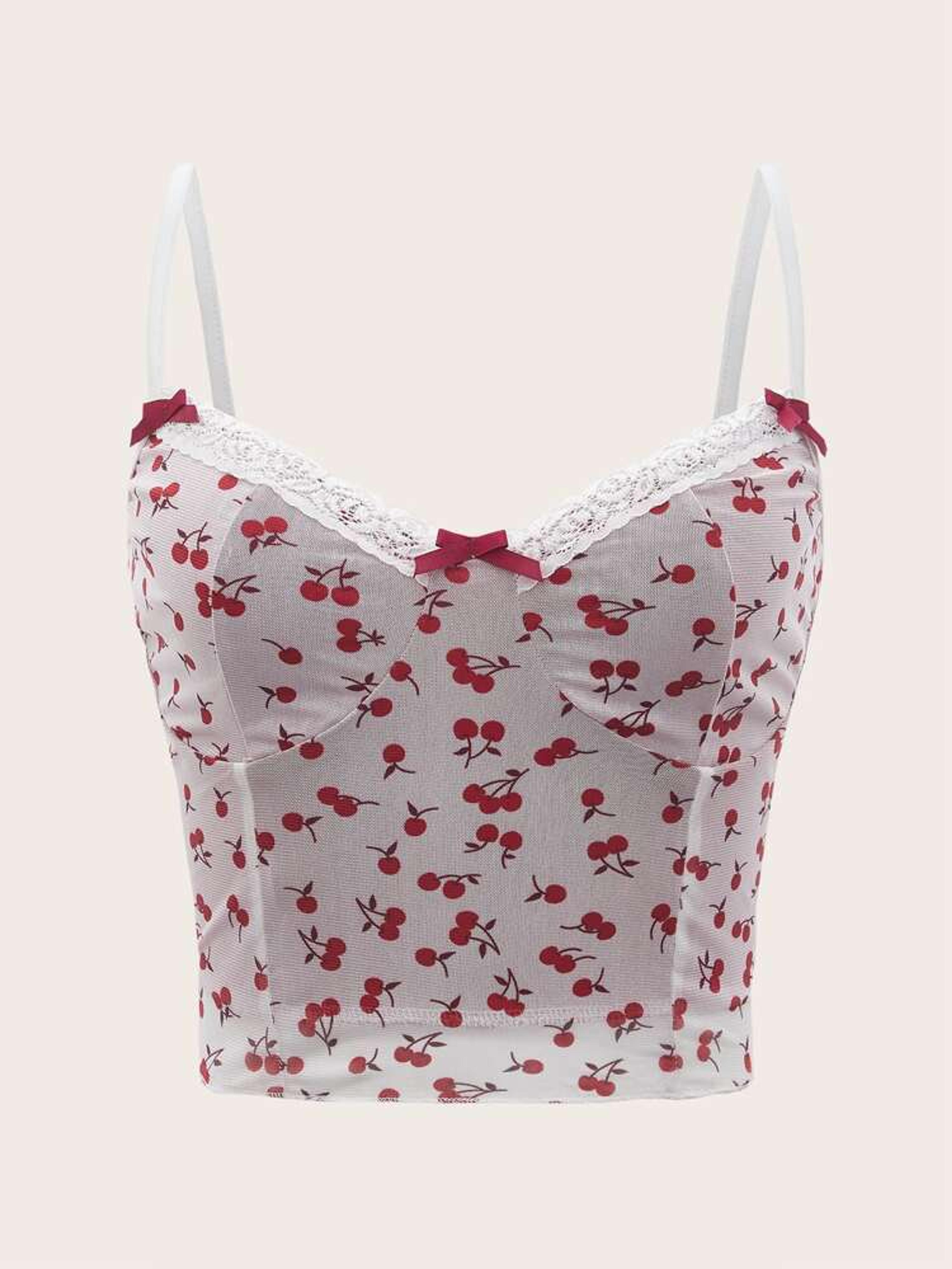 Cherry Lace Cami Top