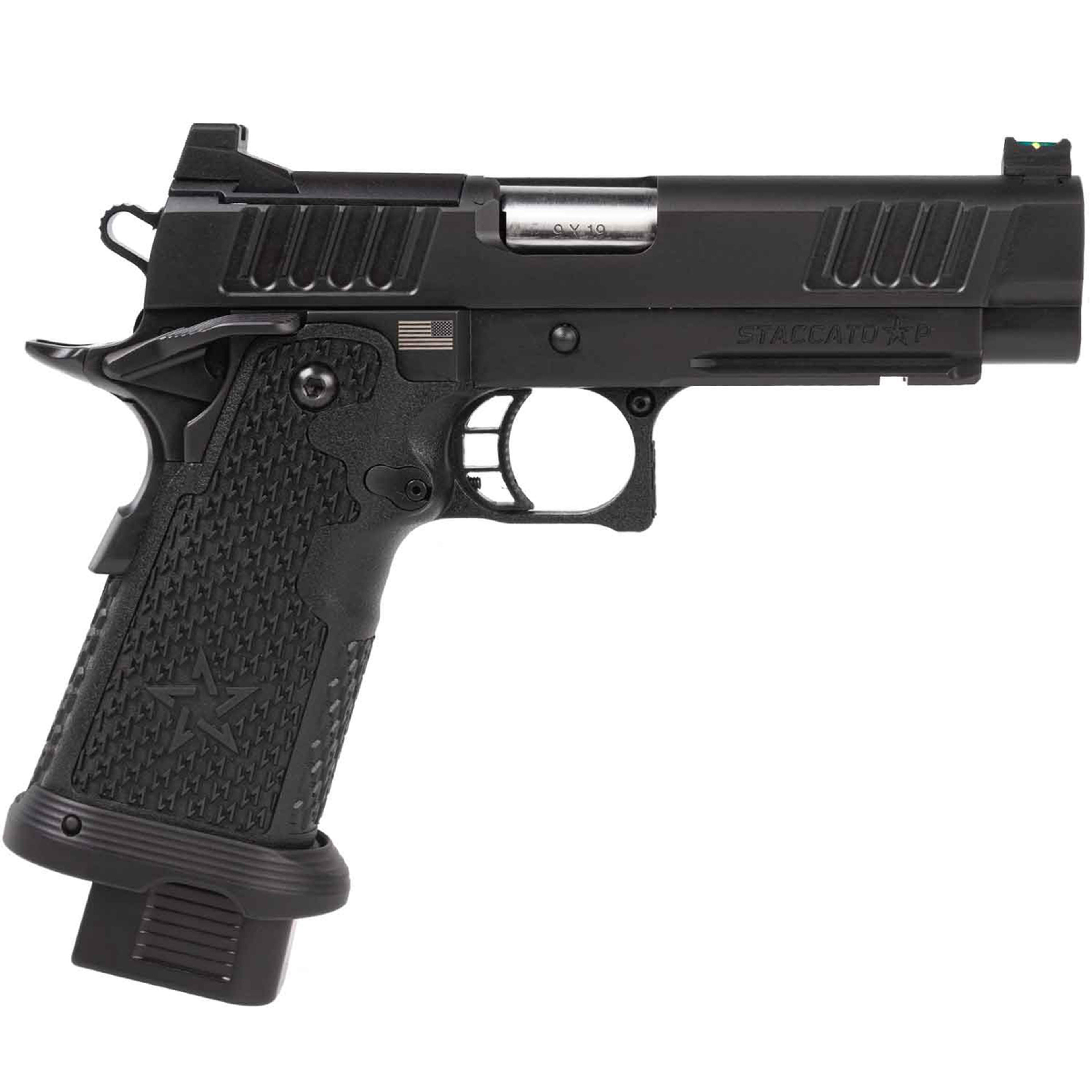 Staccato P DPO 9mm Luger 4.4in Black/SS Pistol - 20+1 Rounds | Sportsman's Warehouse