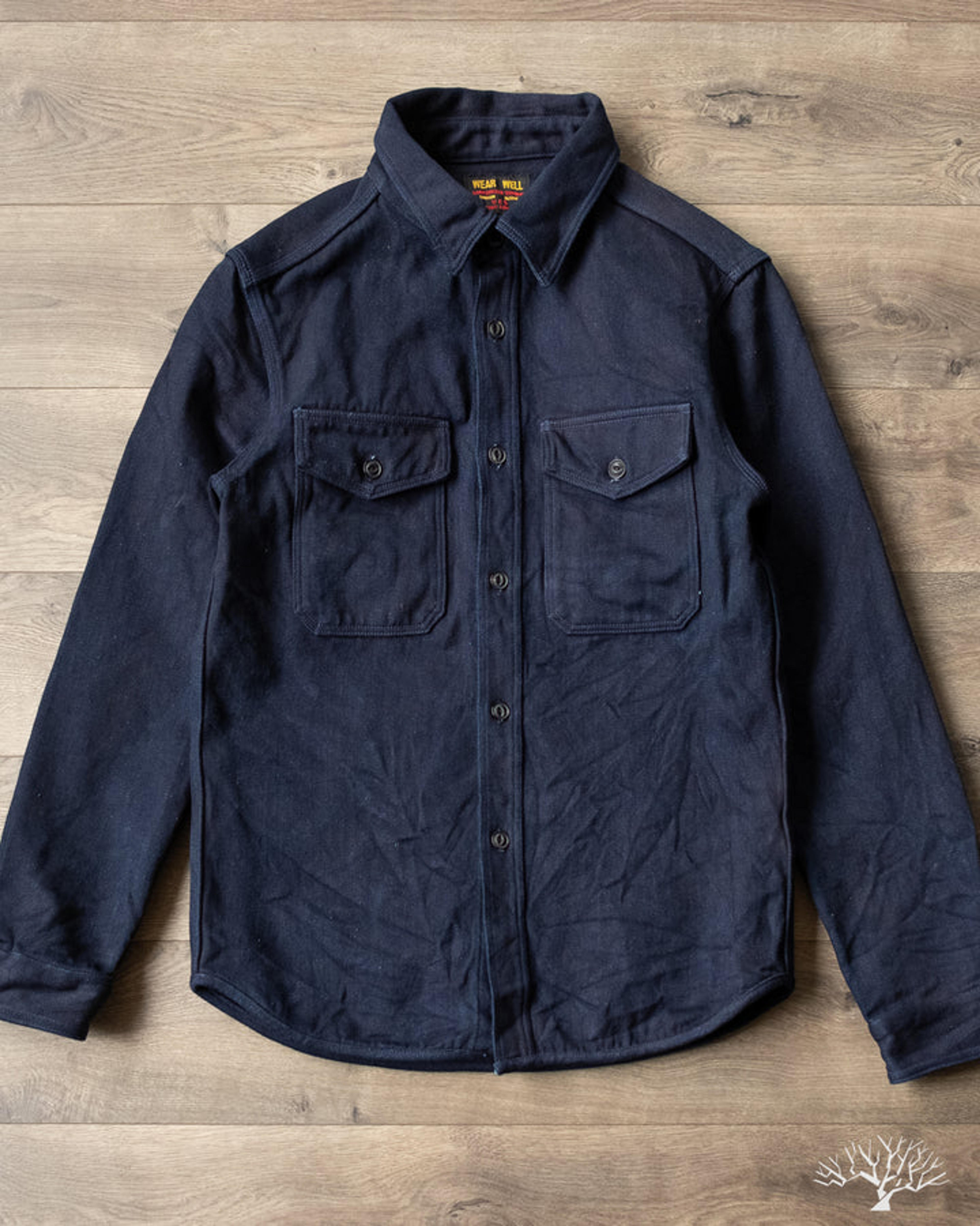 UES - Indigo Tricotine Shirt – Withered Fig