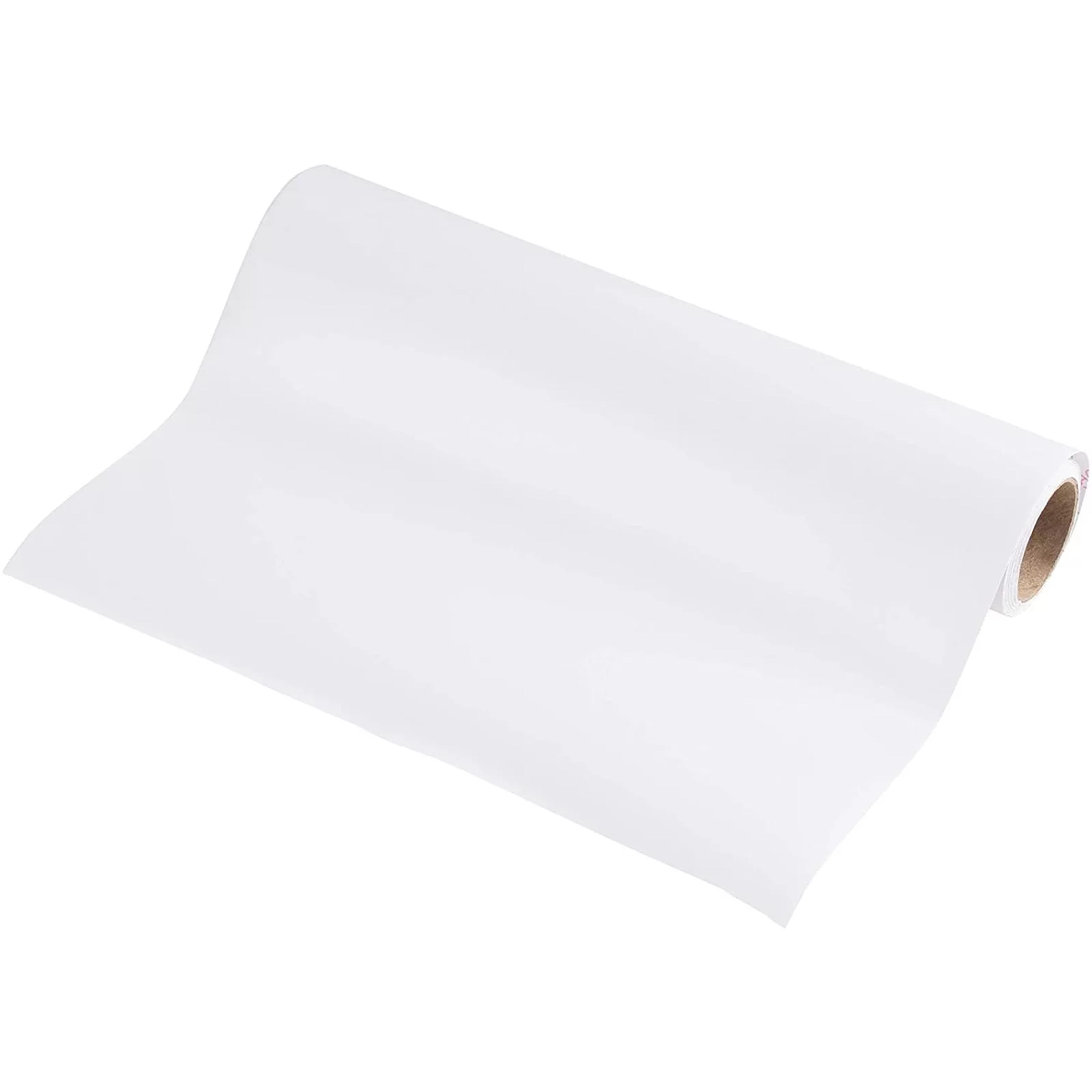 Adhesive White Vinyl Roll for DIY Arts and Crafts Supplies, Waterproof, 12 x 168 in.