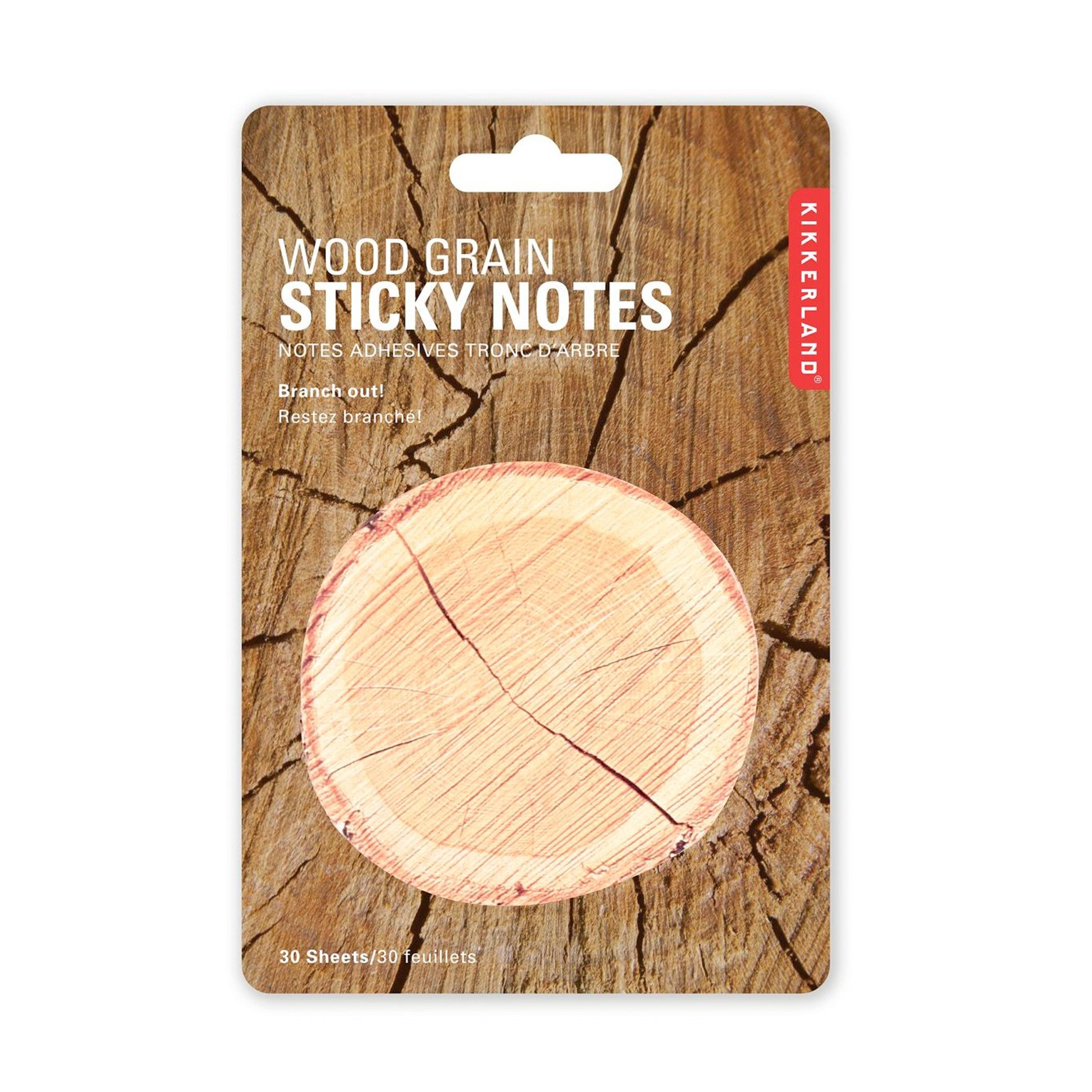 Kikkerland Wood Grain Sticky Notes