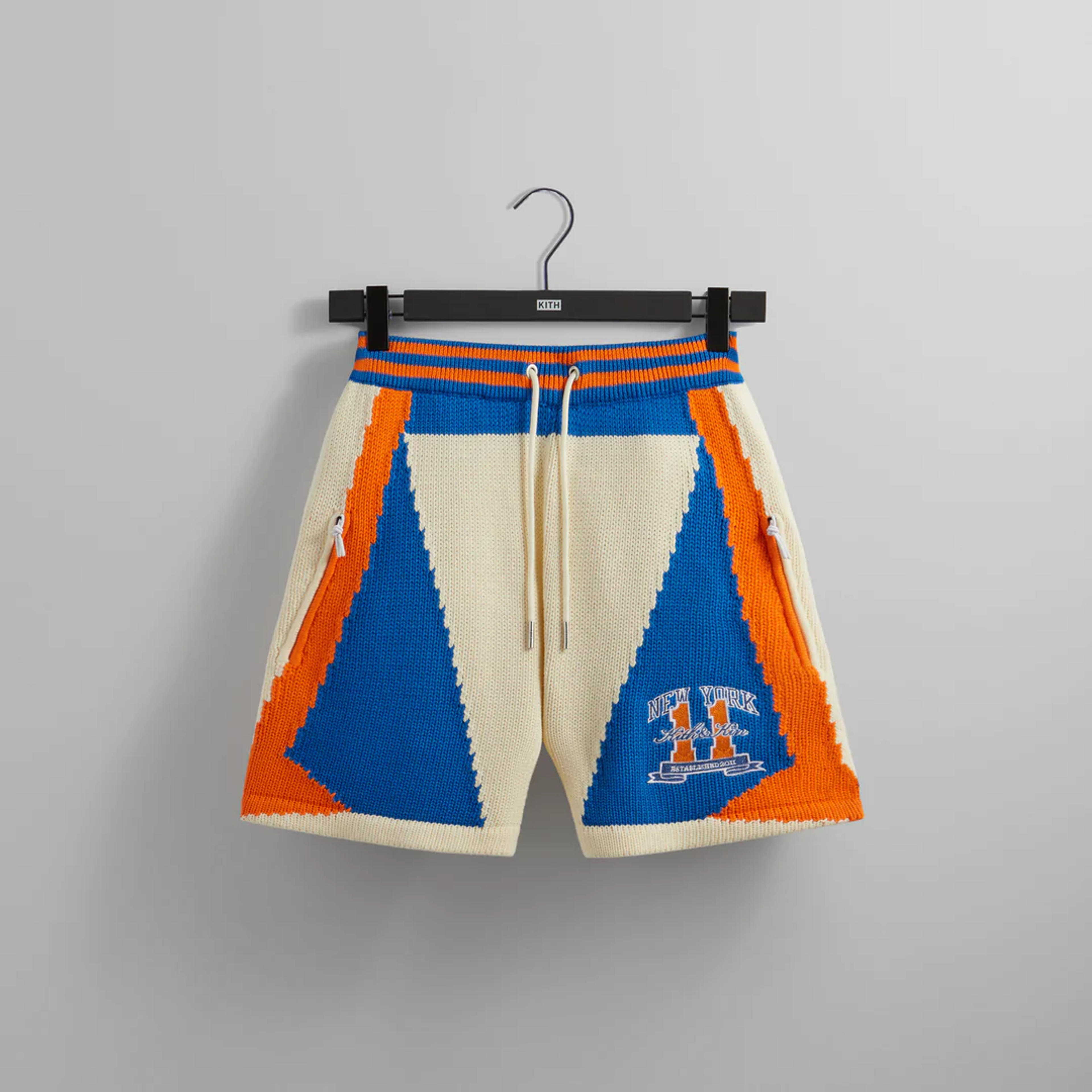 Kith for New York Knicks Knit Turbo Short - Sandrift