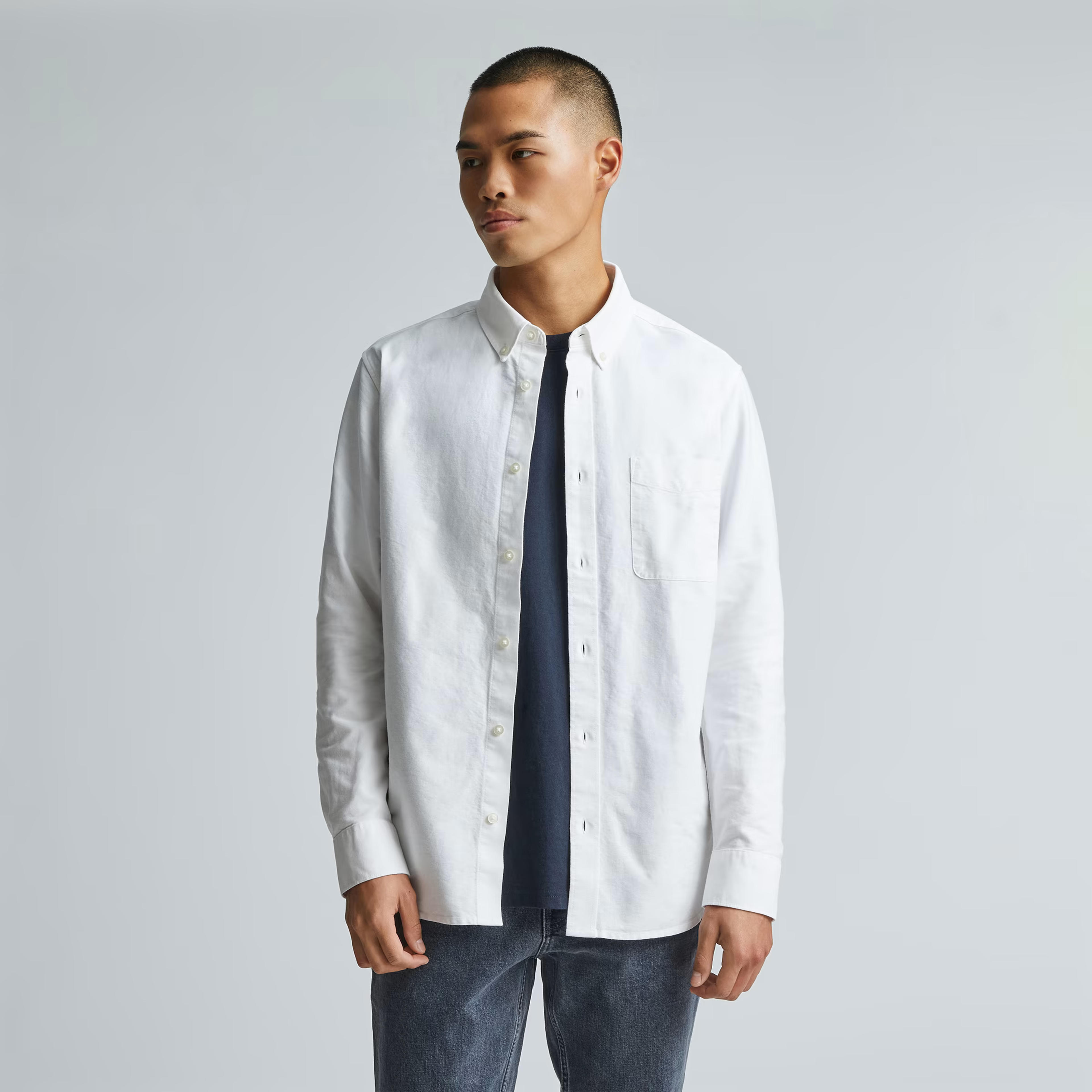 The Organic Oxford Shirt | Uniform Slate Grey – Everlane