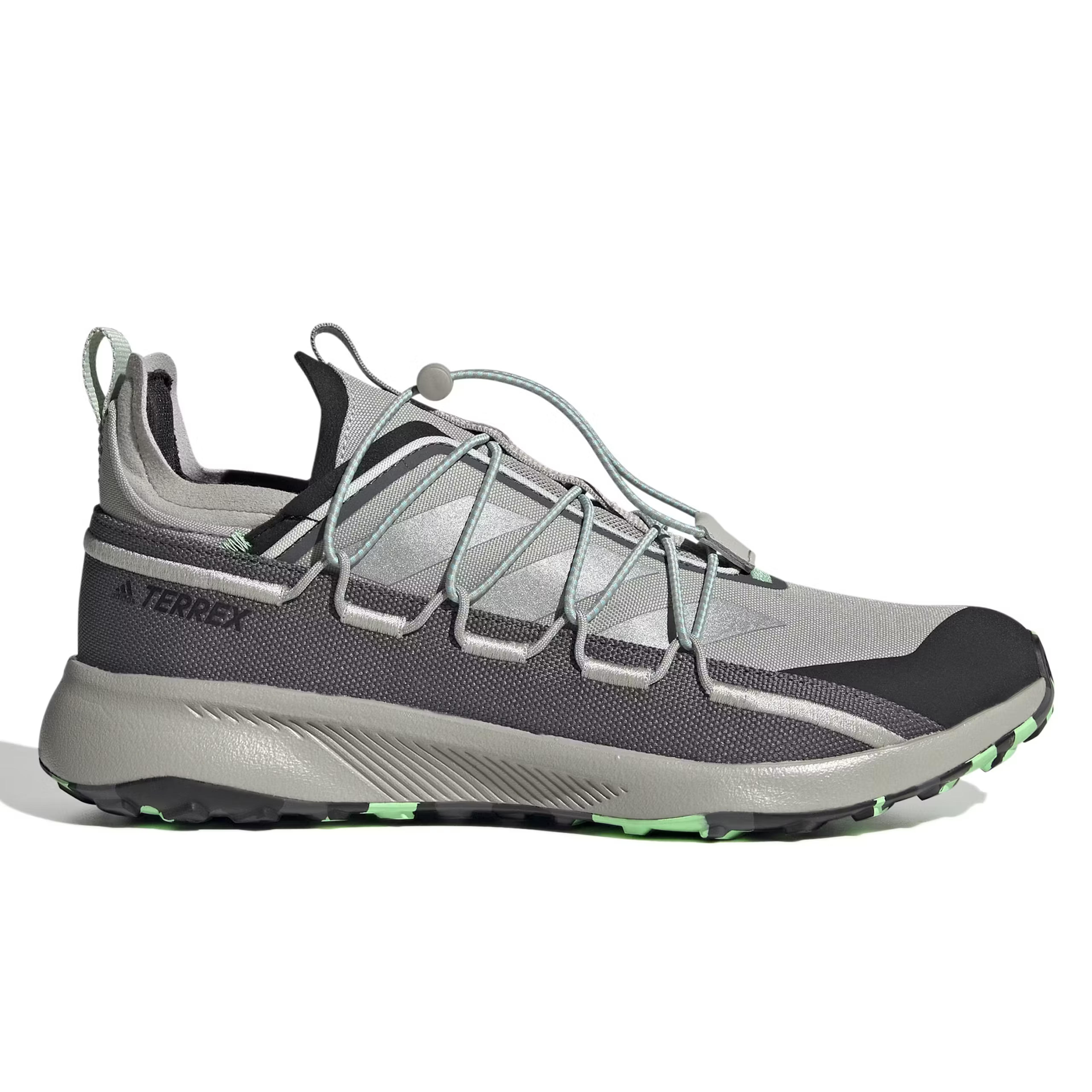 adidas TERREX Voyager 21 Canvas Sneaker - Metal Grey/Silver Met/Beam Green | Trail Sneakers | Huckberry