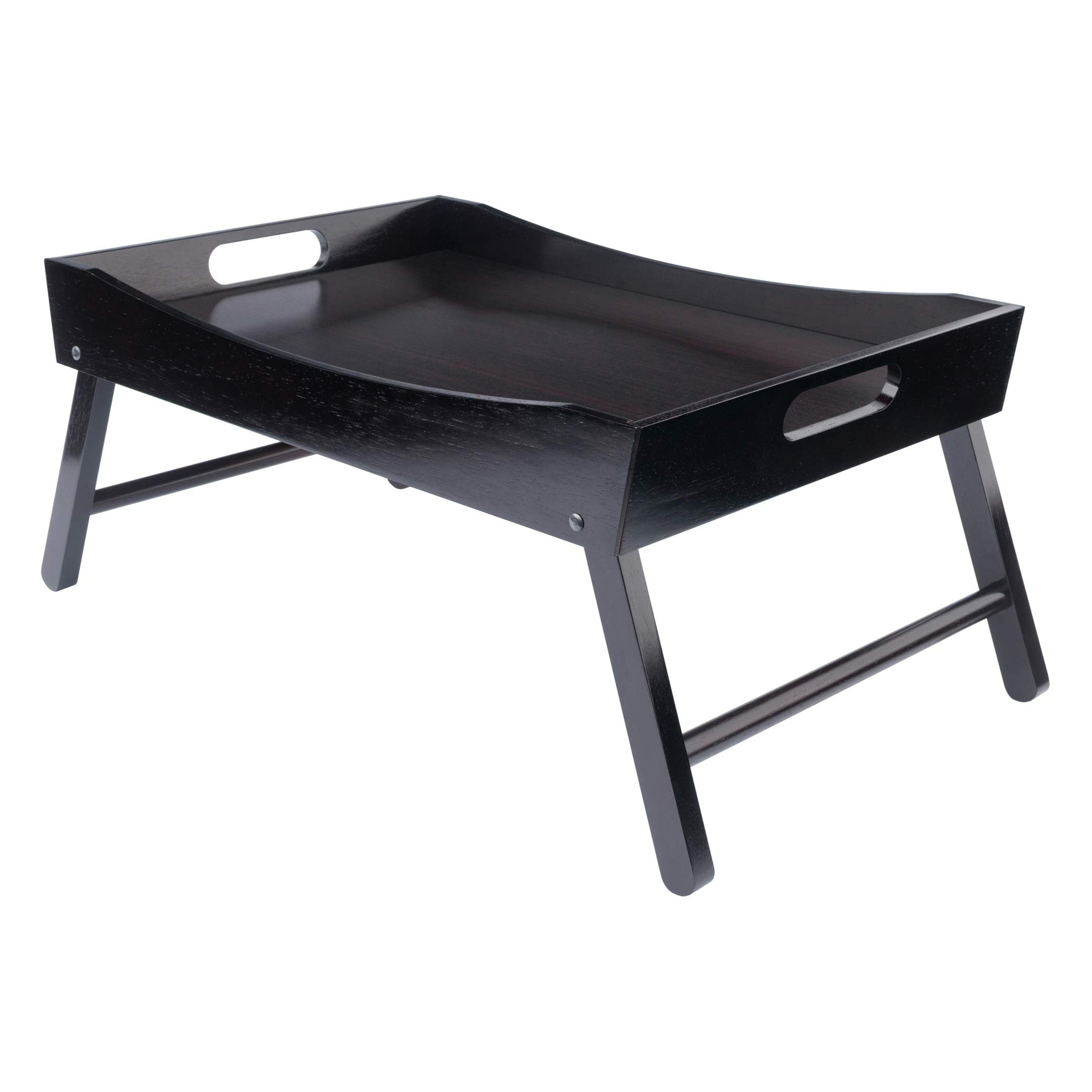 Winsome Wood Benito Bed Tray with Curved Top, Foldable Legs