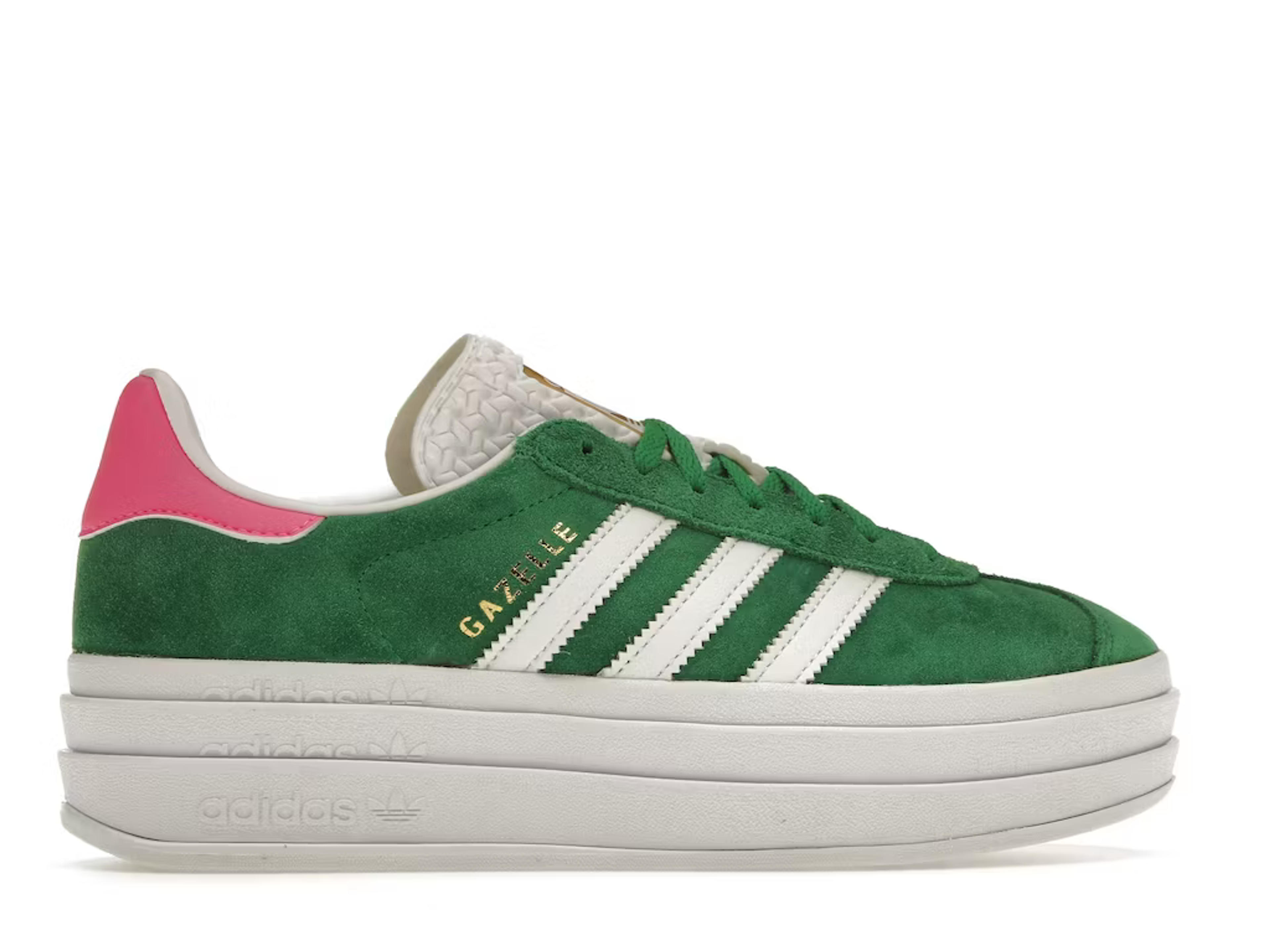 adidas Gazelle Bold Green Lucid Pink (Women's) - IG3136 - US