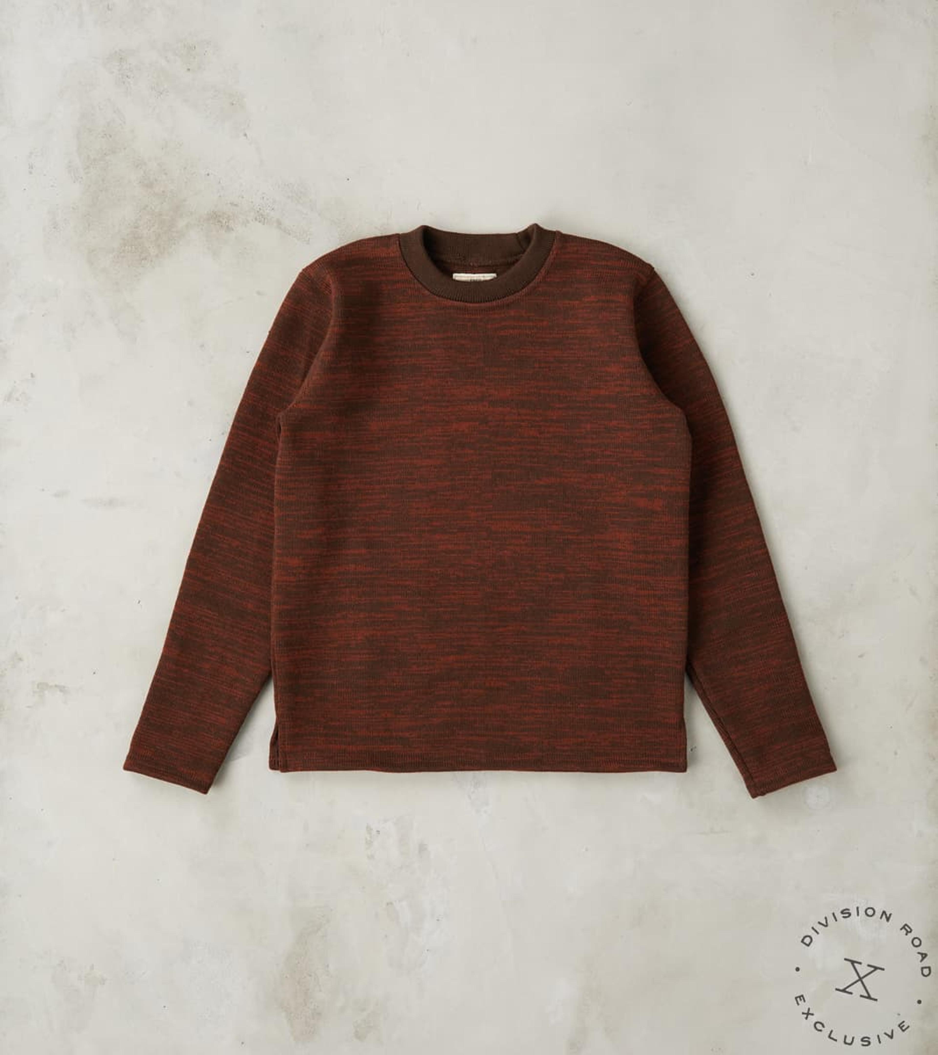 Dehen 1920 x DR Crewneck Sweater - Brown & Tobacco Melange – Division Road, Inc.