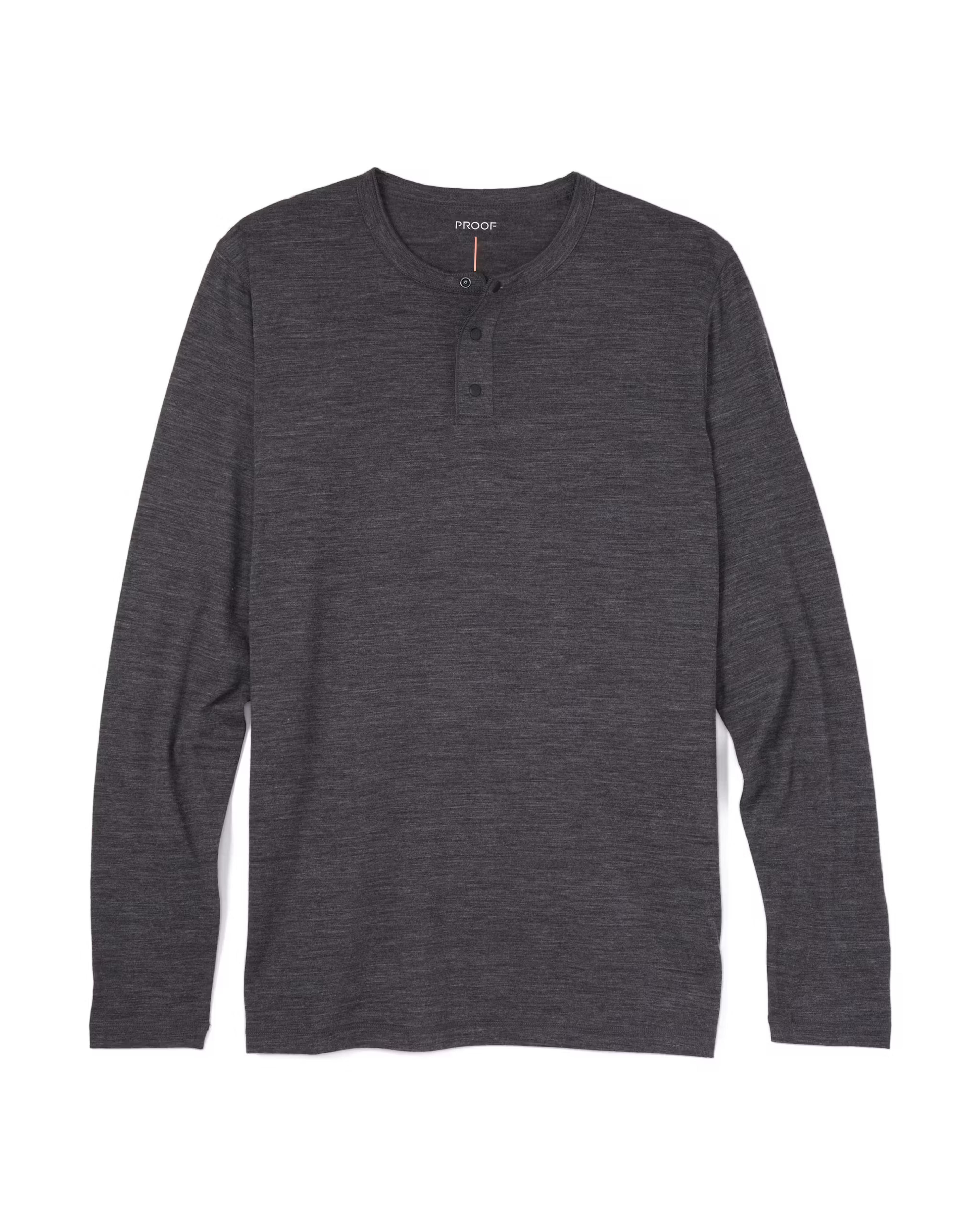 Proof 72-Hour Merino Henley - Charcoal Heather | Henleys | Huckberry