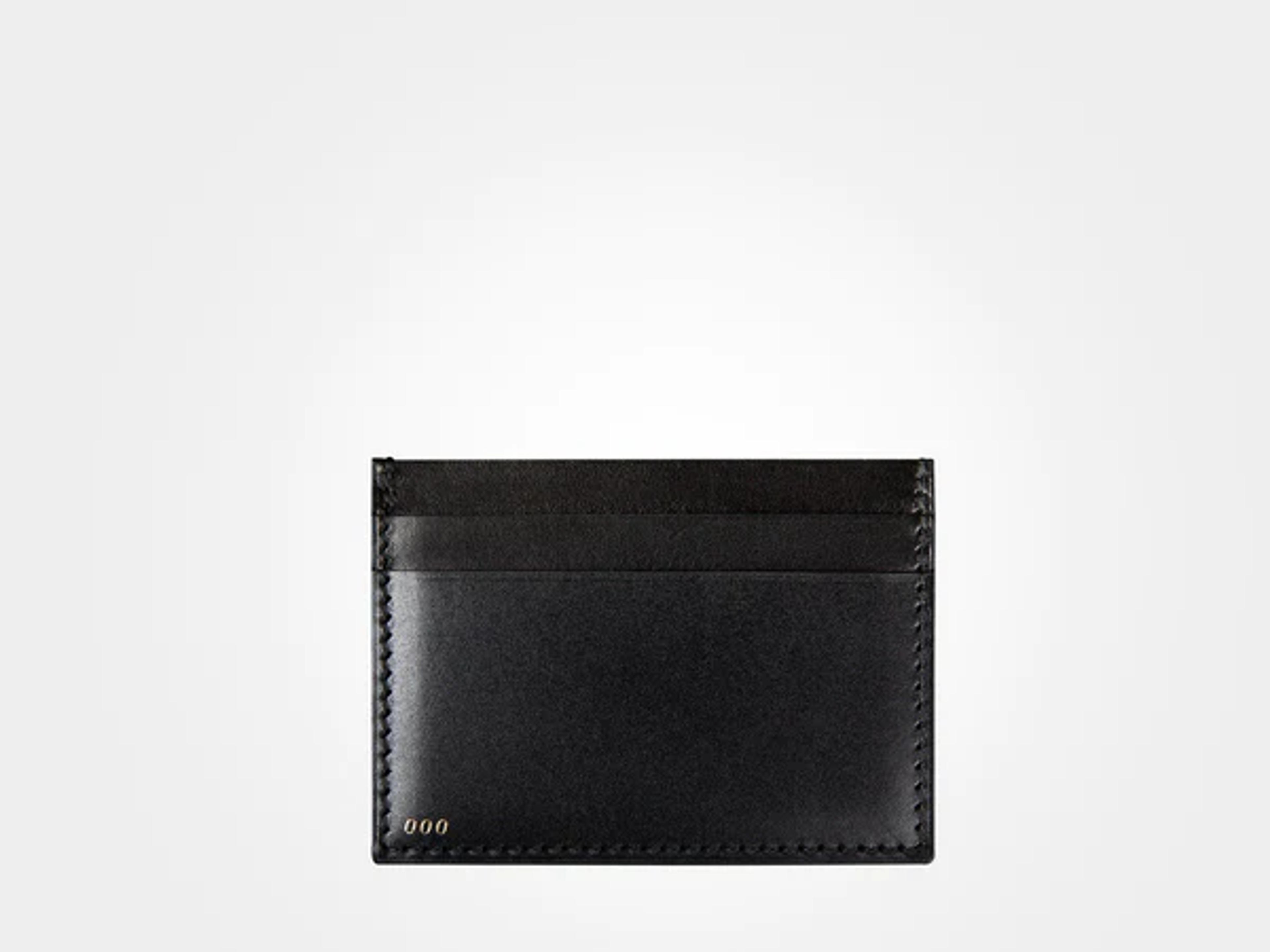 Smooth navy calfskin leather cardholder – RSVP Paris