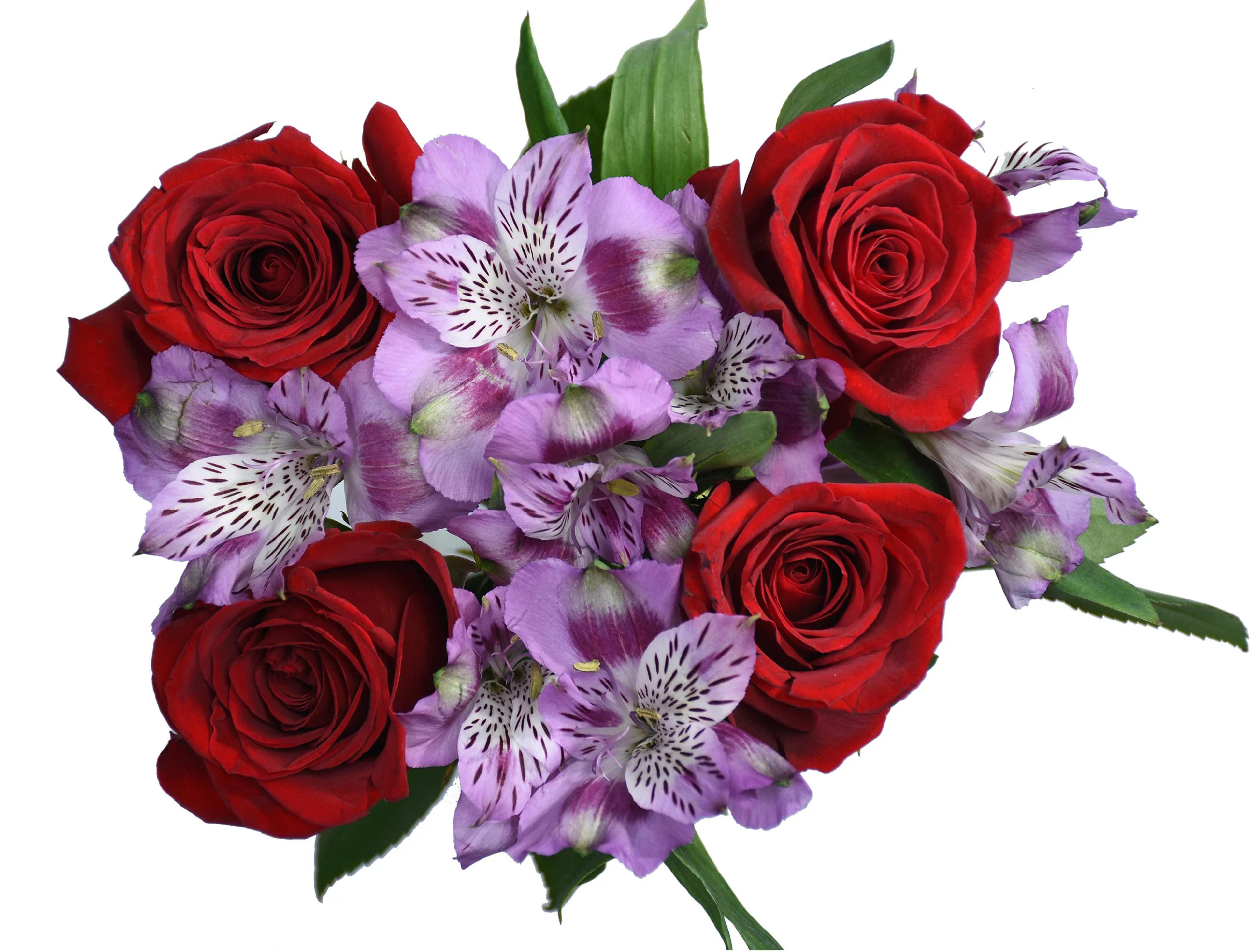 Mini Rose Plus Bouquet (Fresh Cut Flowers) - Walmart.com