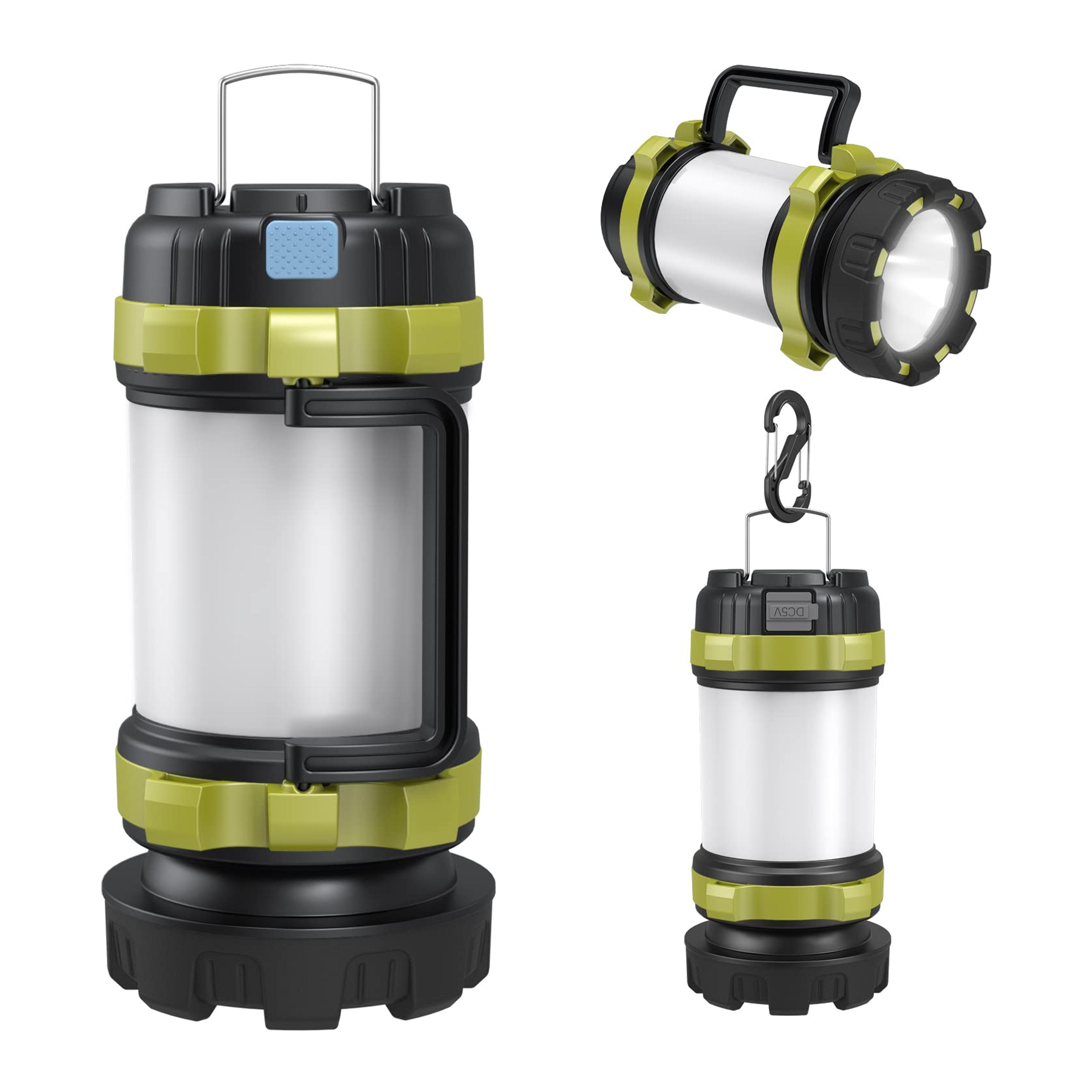 Camping Lantern Rechargeable , Alpswolf Camping Flashlight 4000 Capacity Power Bank,6 Modes, IPX4 Waterproof, Led Lantern Camping, Hiking, Outdoor Recreations, USB Charging Cable Included