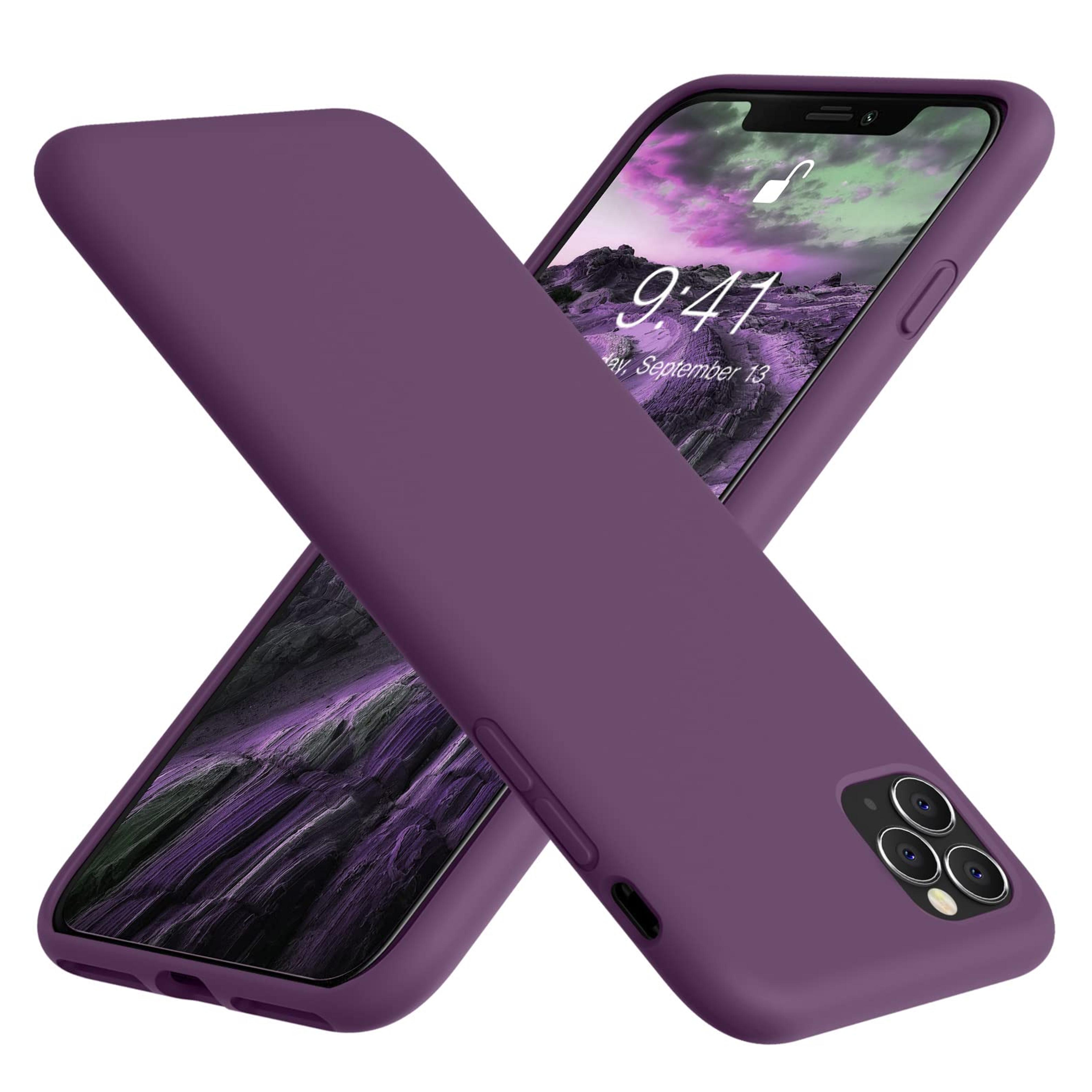 Vooii for iPhone 11 Pro Max Case, Soft Liquid Silicone Slim Rubber Full Body Protective iPhone 11 Pro Max Case Cover (with Soft Microfiber Lining) Design for iPhone 11 Pro Max - Grape