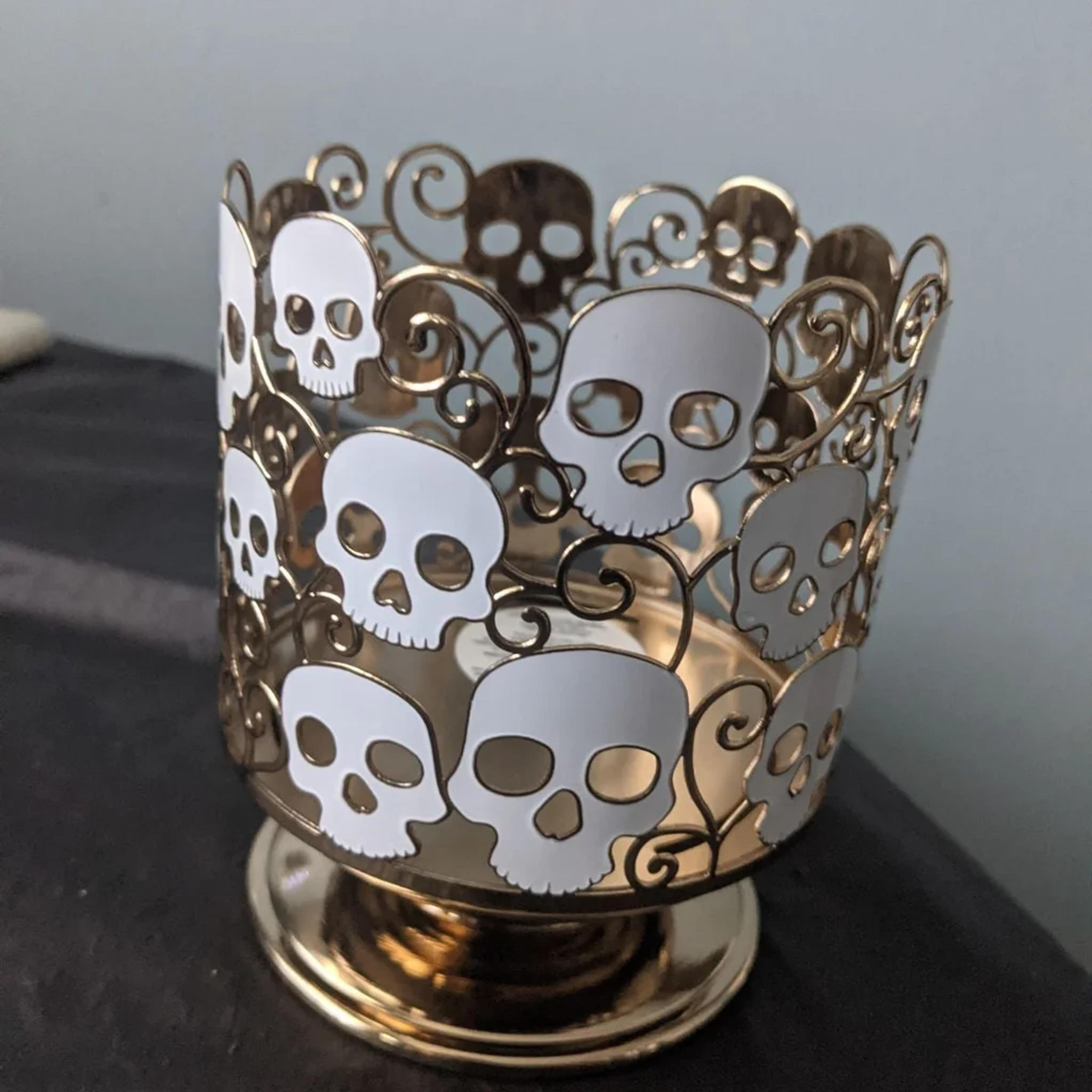 BBW Skulls candle holder | Mercari