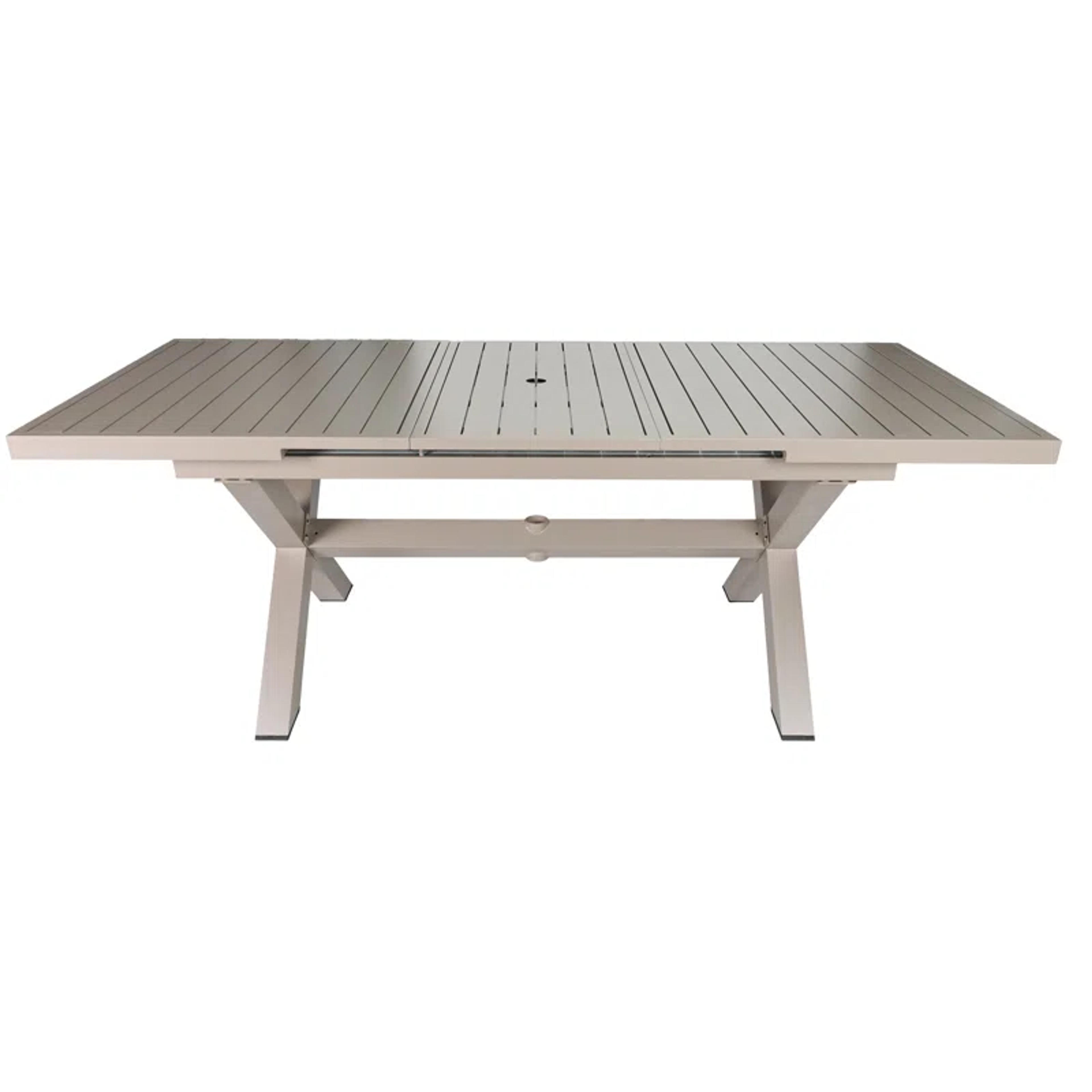 Ericimi Outdoor Extendable Dinning Table With Umbrella Hole | Wayfair