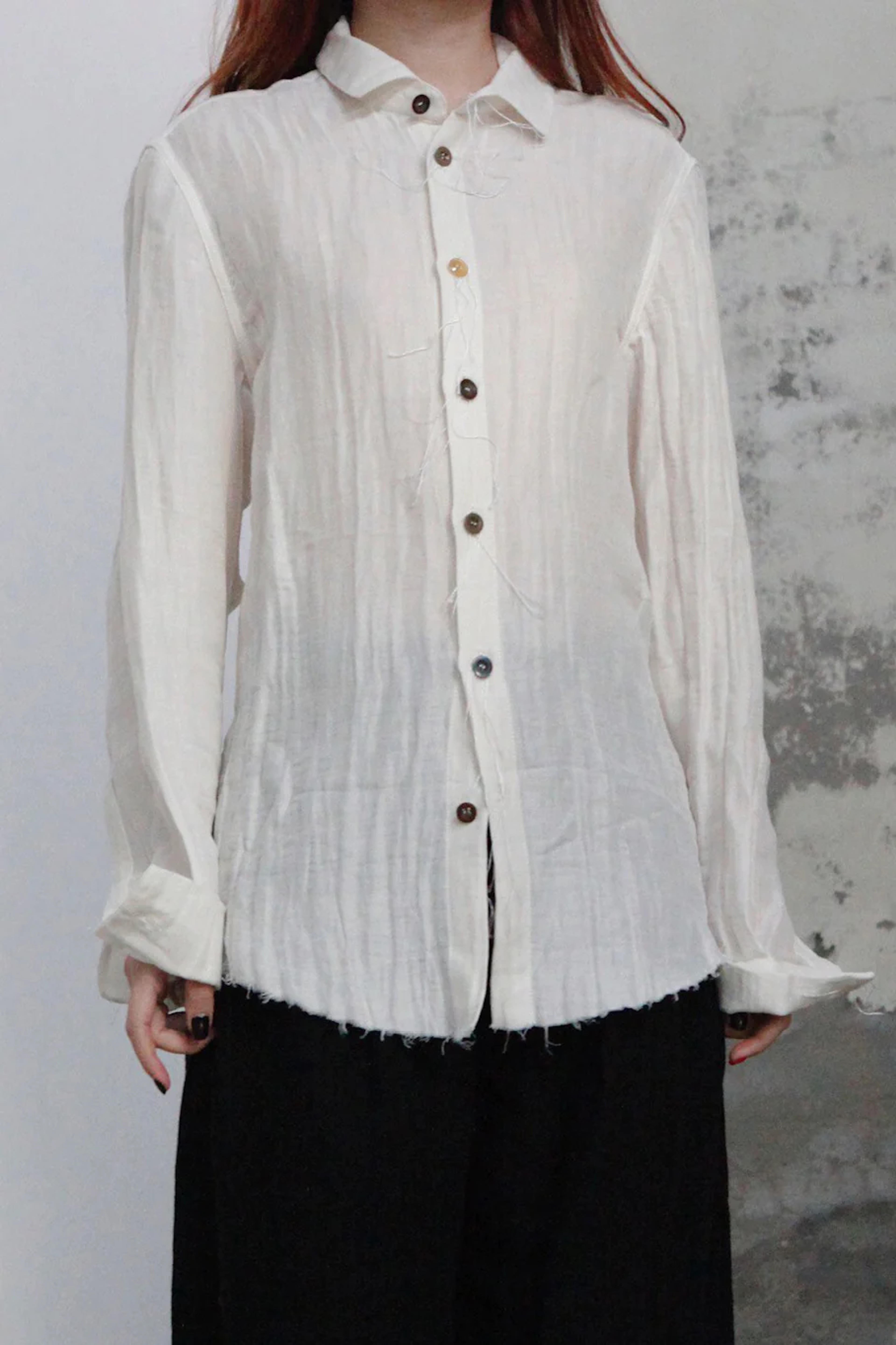 ARCHIVIO J.M.Ribot Square Neck Shirt SH09/BL/X Beige