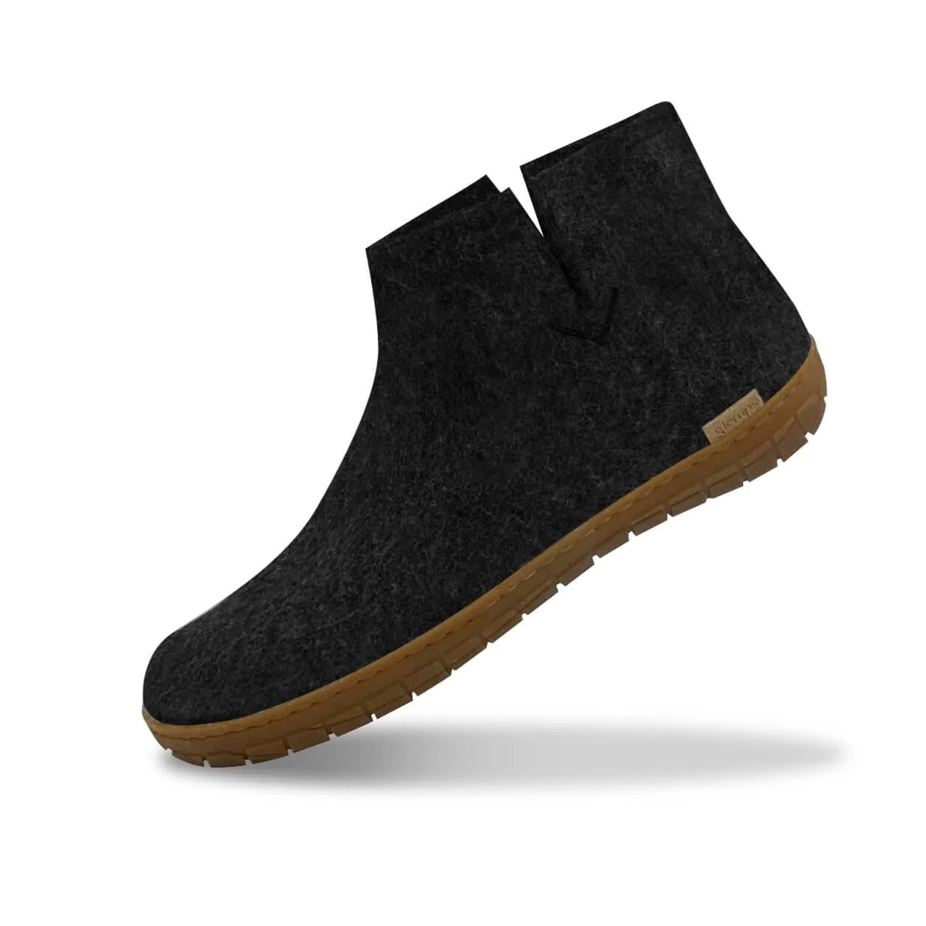 Boot with natural rubber sole - honey - Charcoal – glerups.com