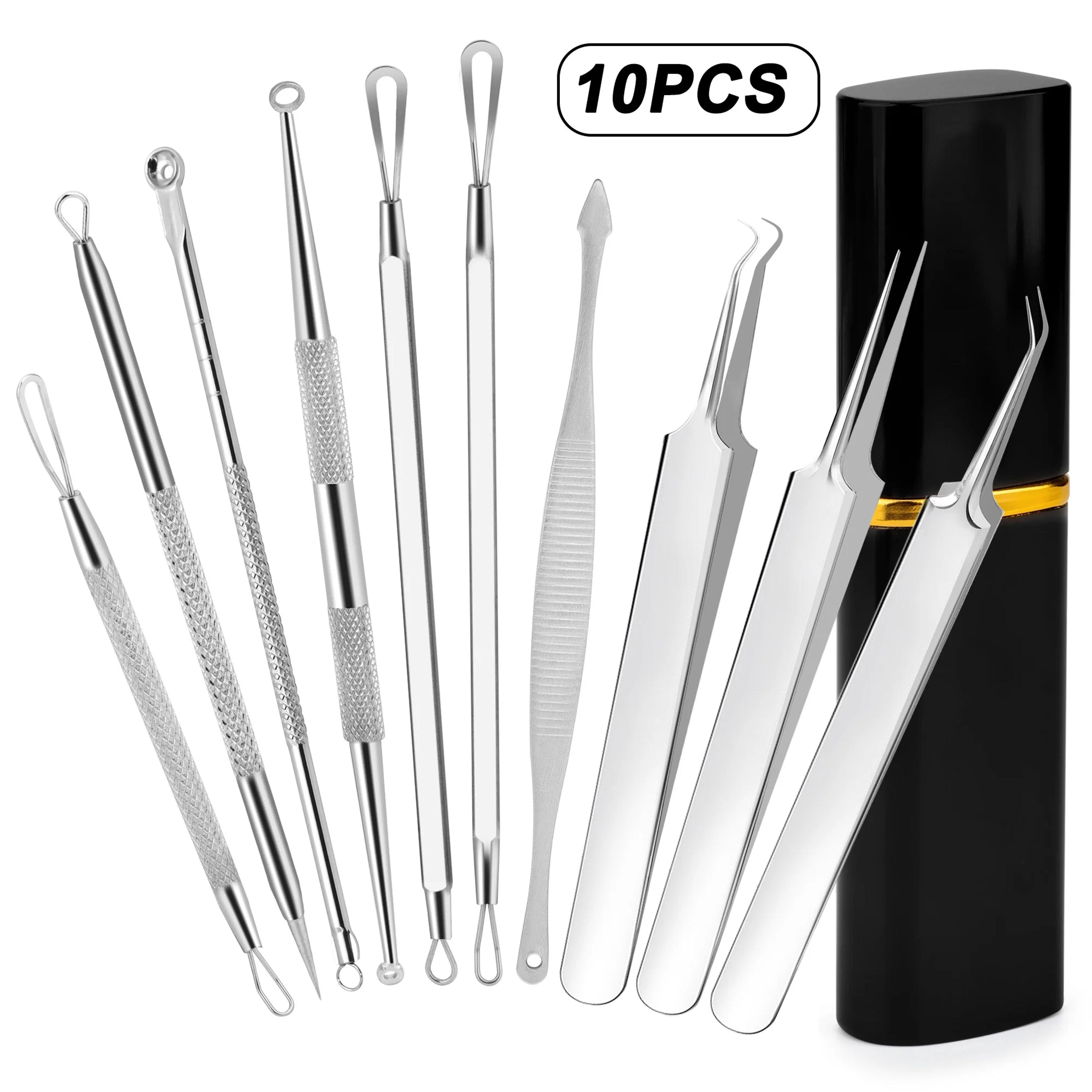 12pcs Blackhead Remover Tool, EEEkit Stainless Steel Pimple Popper Tool Kit, Acne Removal Kit with Storage Box