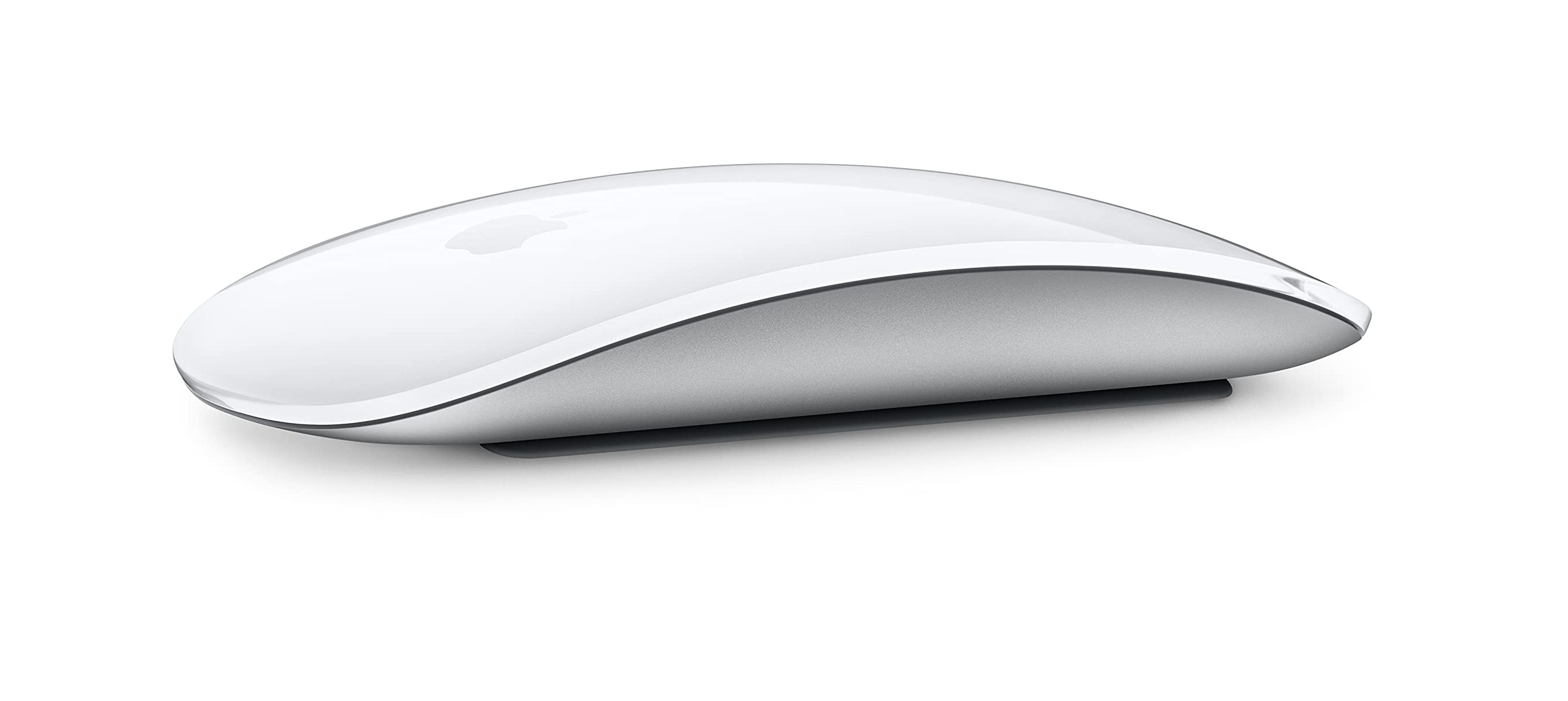 Apple Magic Mouse: Wireless, Bluetooth, Rechargeable. Works with Mac or iPad; Multi-Touch Surface - White