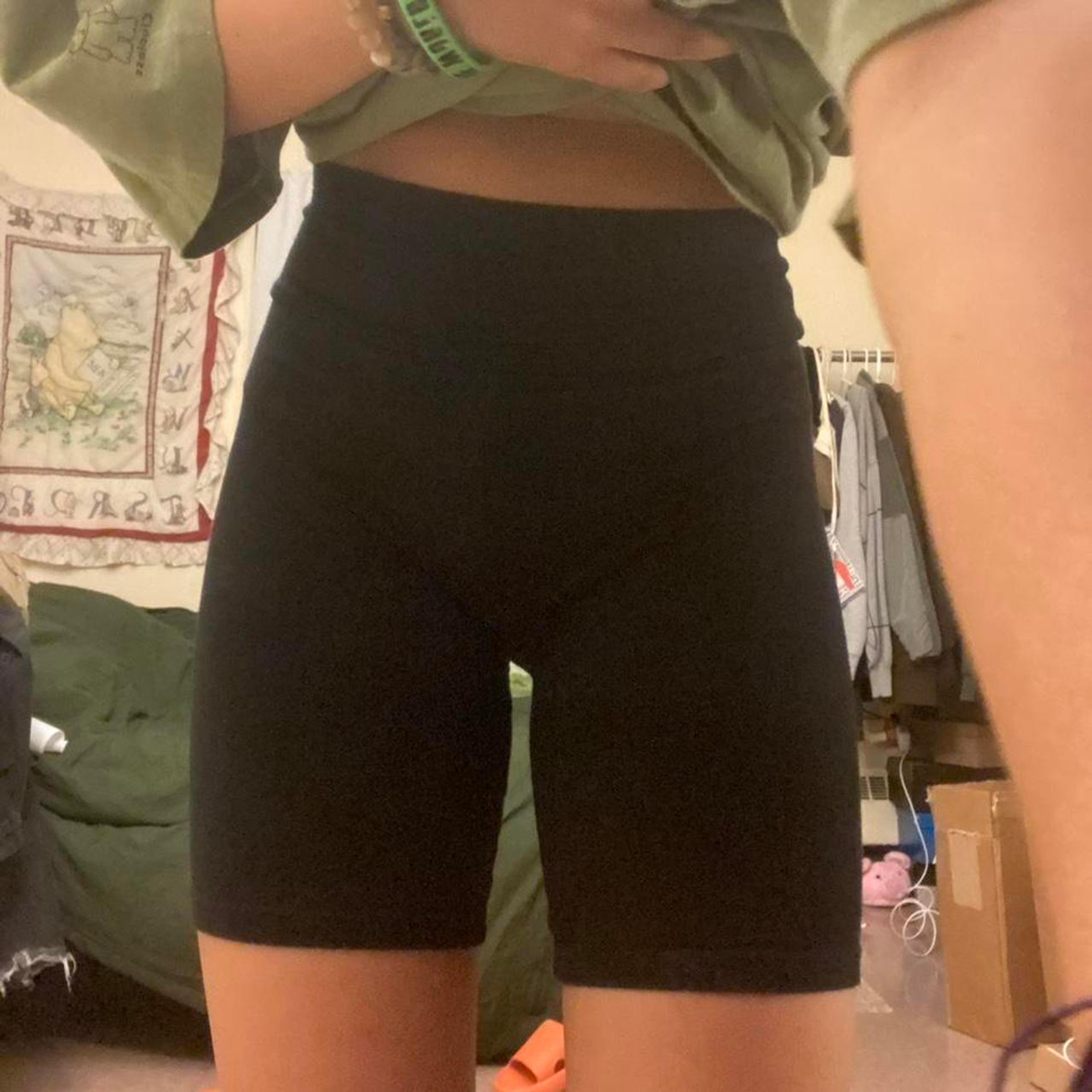 tillys black high waisted biker shorts. super comfy,... - Depop