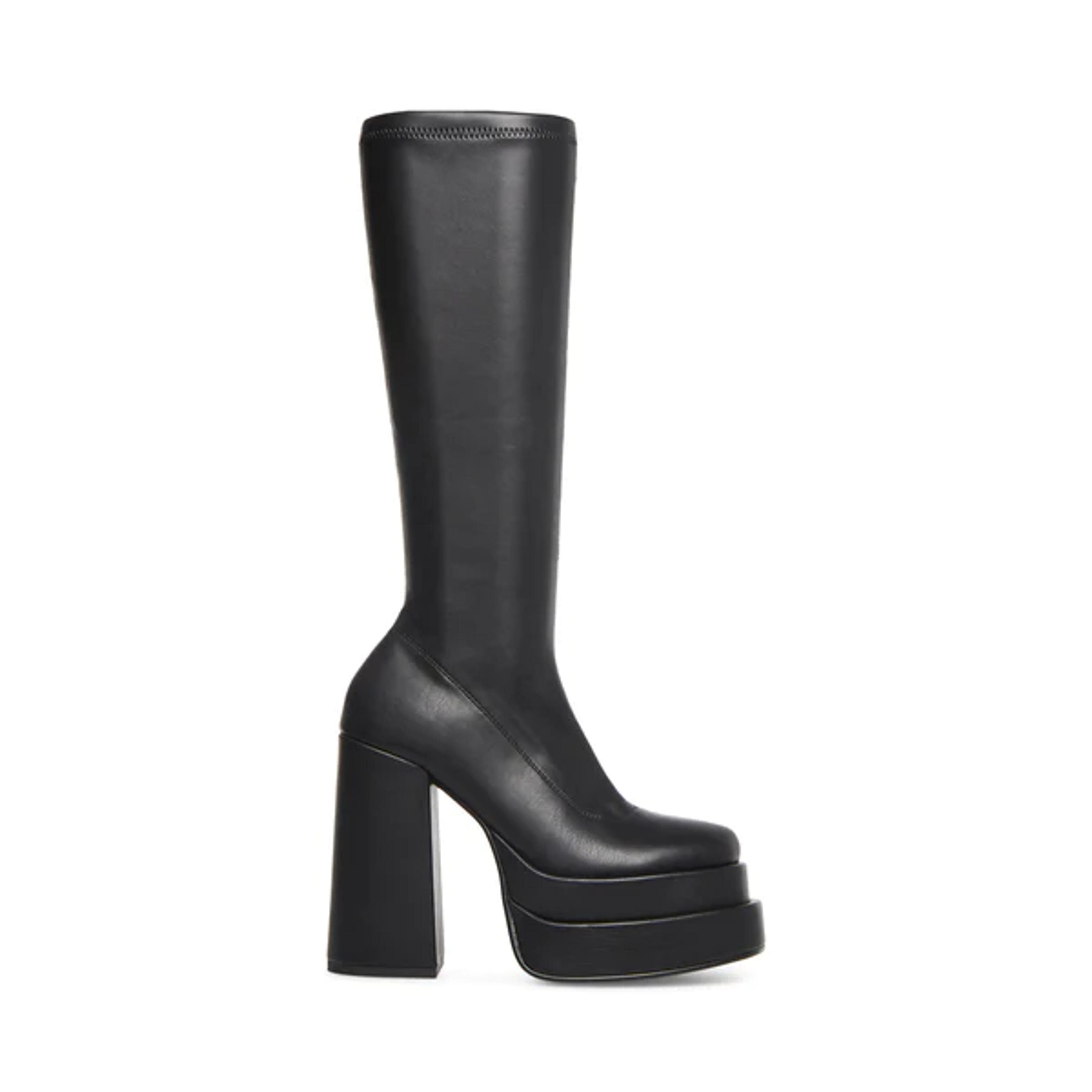 CYPRESS Black Platform Boots | Women's Vegan Leather Boots – Steve Madden