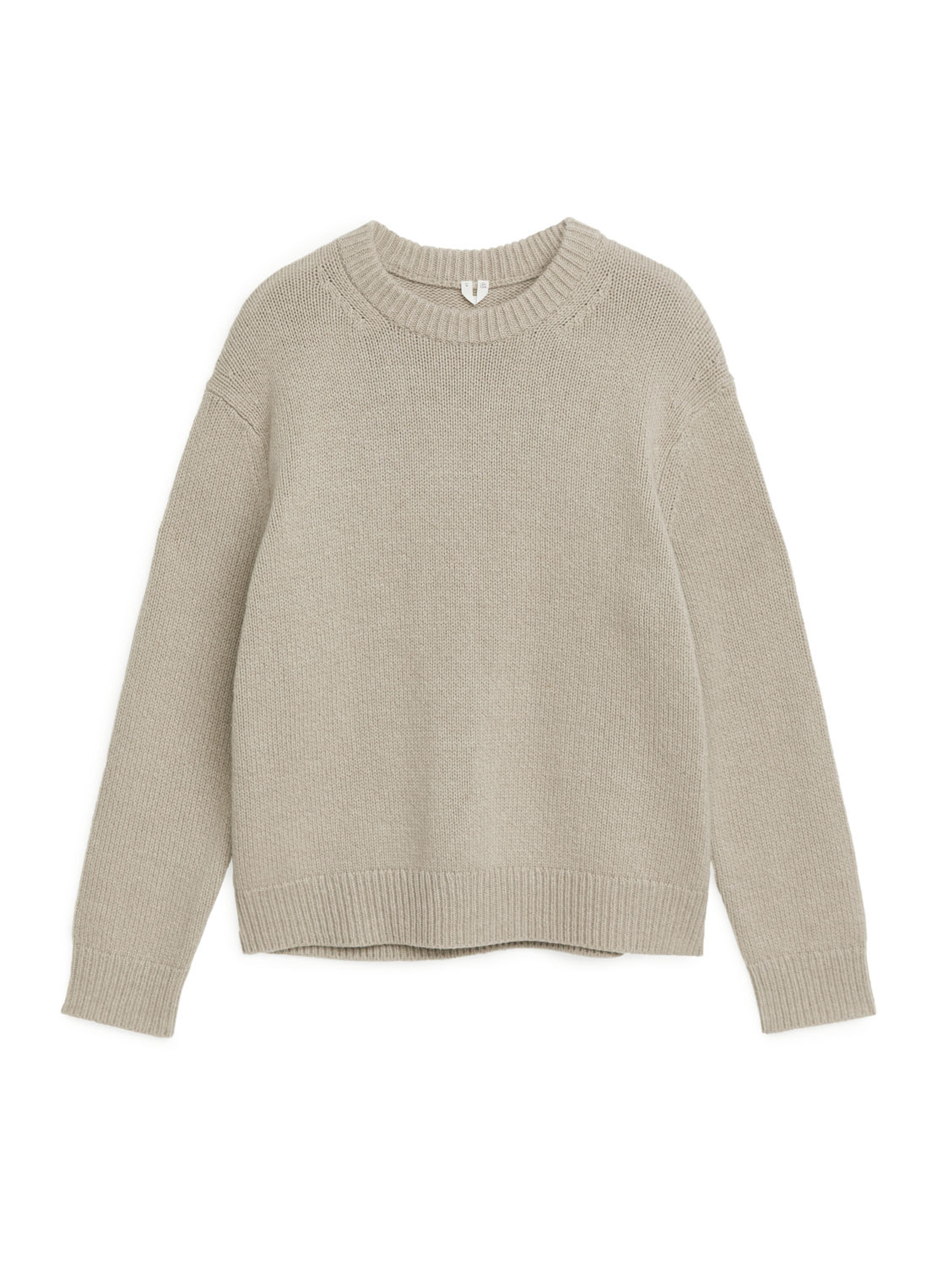 Heavy Knit Wool Jumper - Beige Melange - ARKET WW