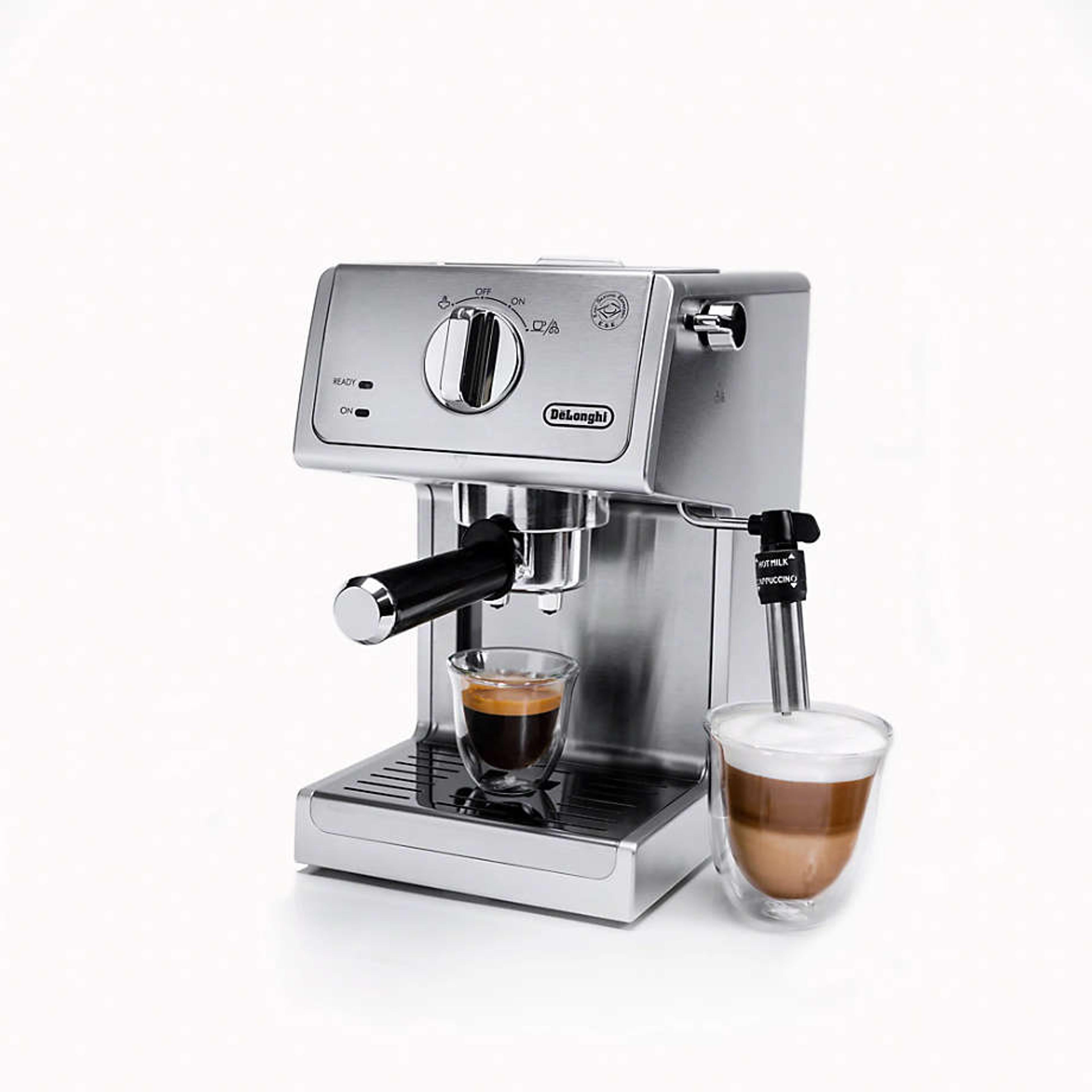 De'Longhi Stainless Steel Pump Espresso Maker + Reviews | Crate & Barrel