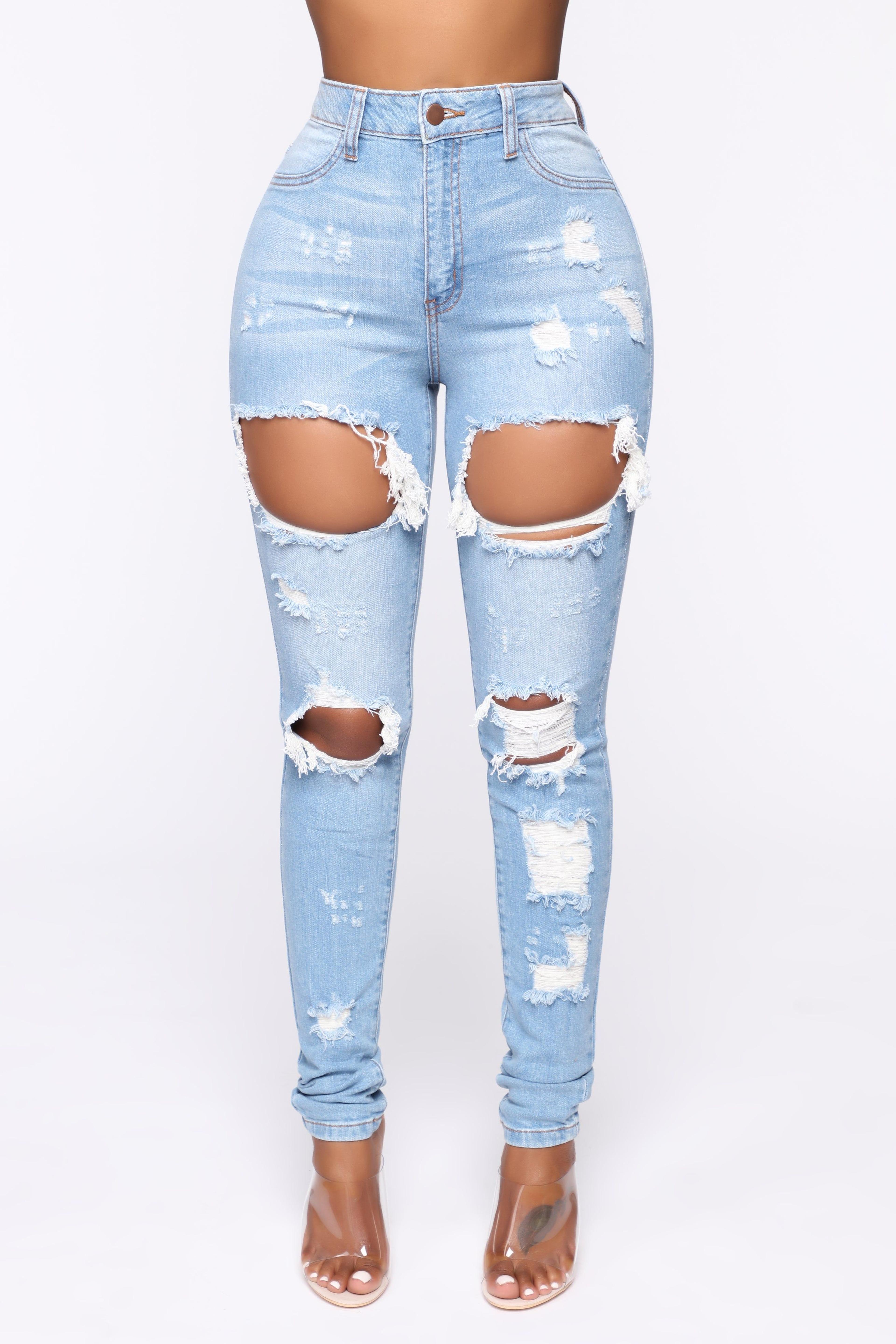 Womens Drama Jeans in Light Blue Wash Size 13 by Fashion Nova