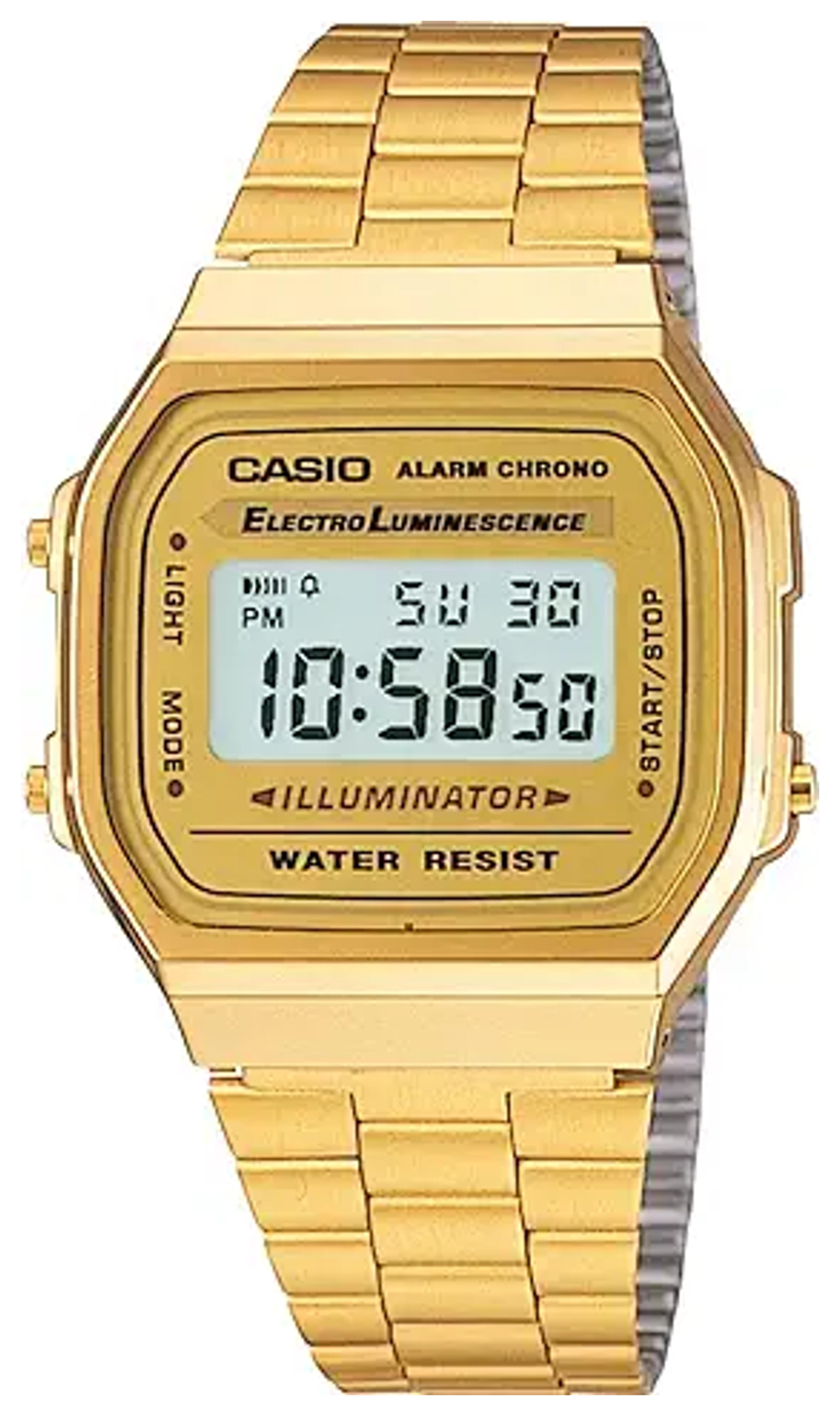 Amazon.com: Casio Vintage Retro Gold Digital Dial Stainless Steel Unisex Watch A168WG9UR : Casio: Clothing, Shoes & Jewelry