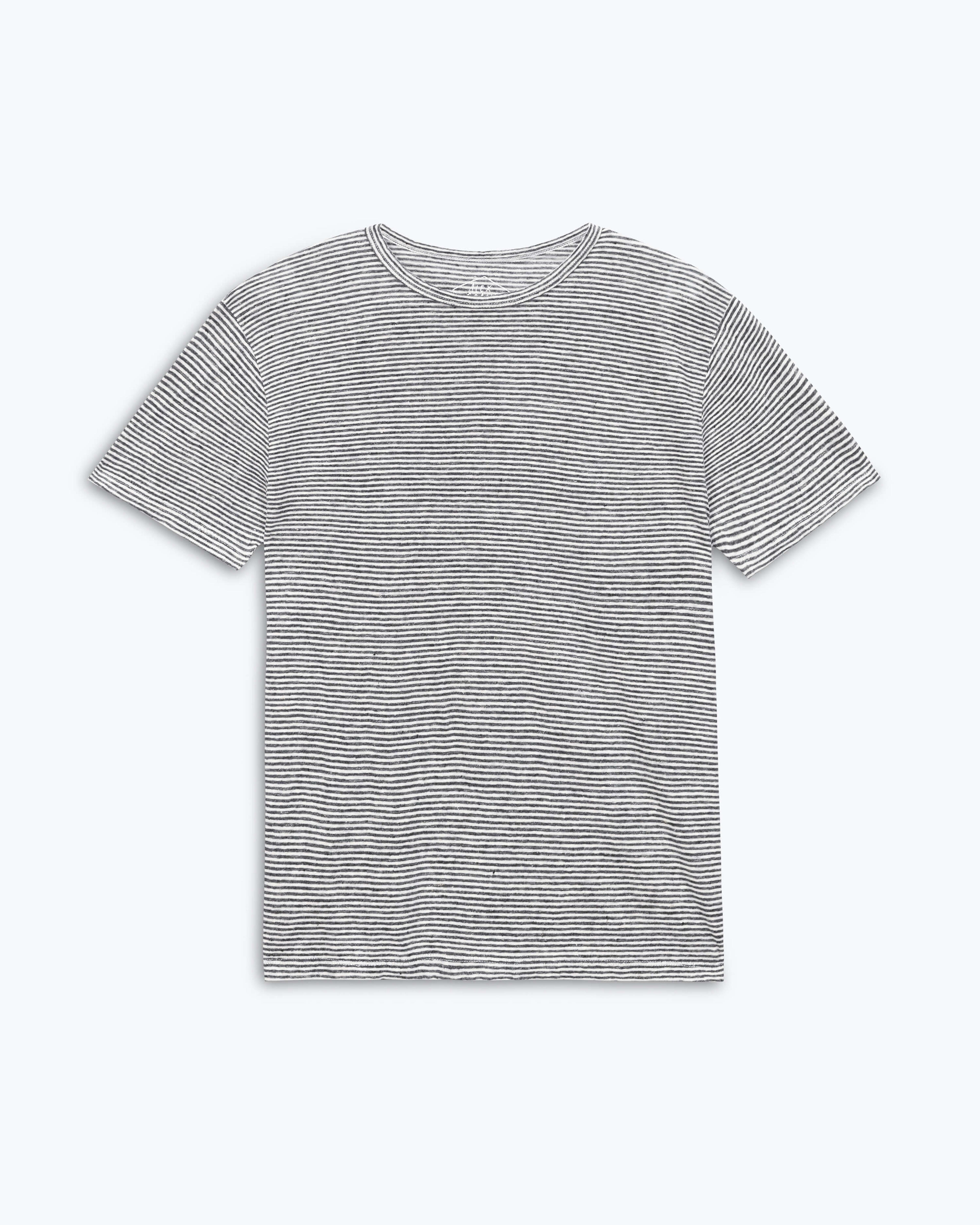 Linen Sun Tee / Lines | $65