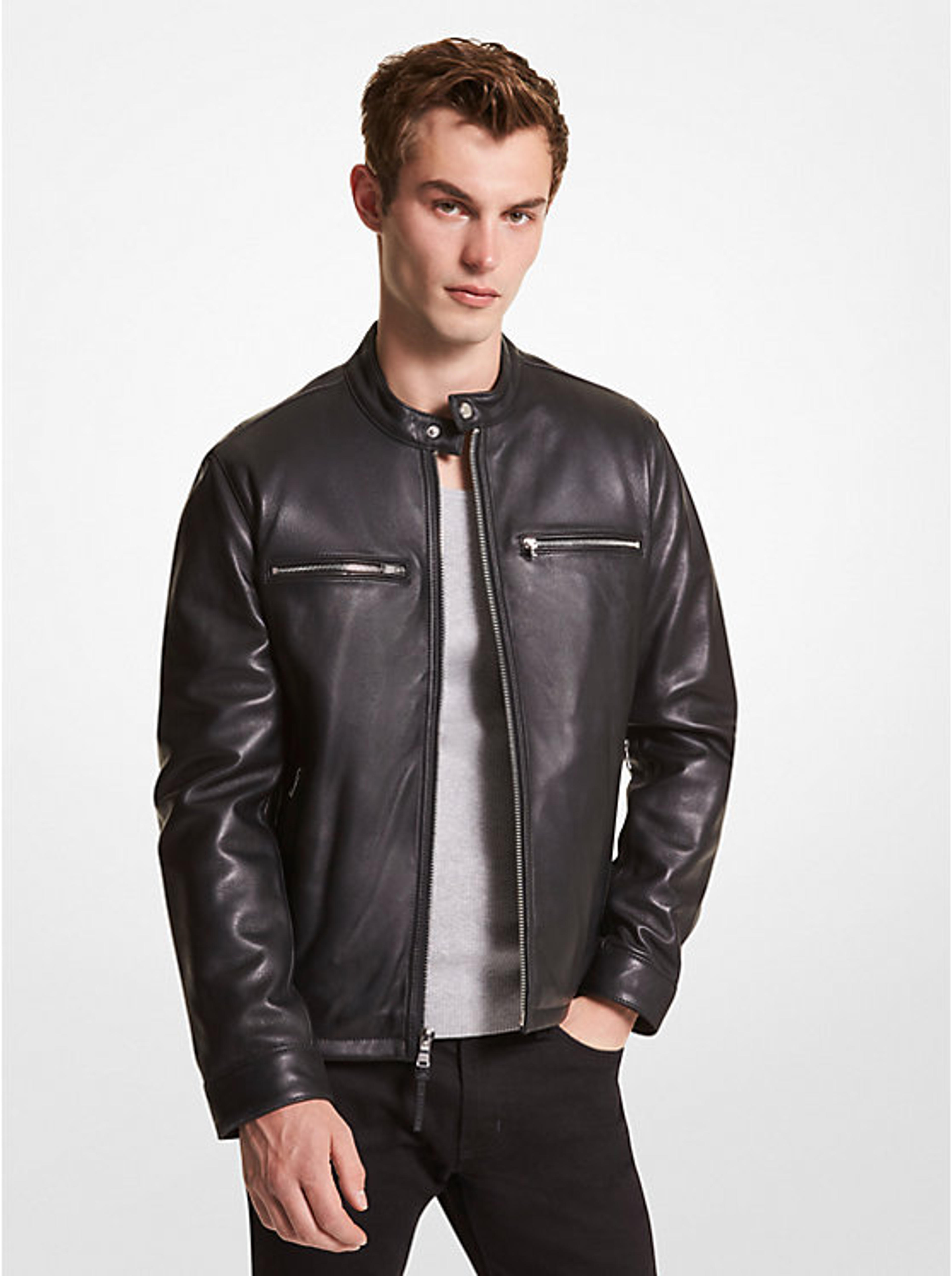 Leather Moto Jacket | Michael Kors