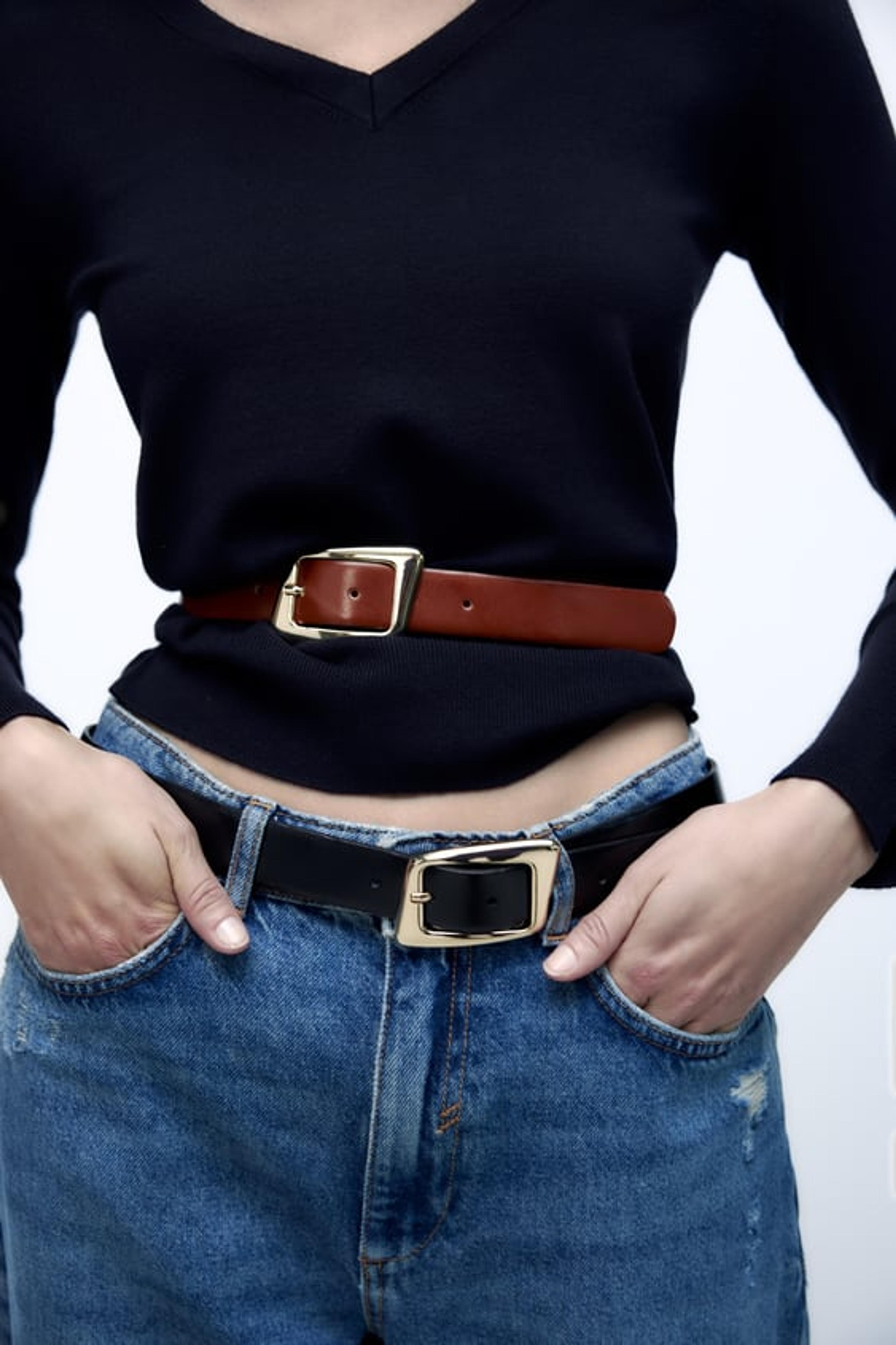 LEATHER BELT - Brown | ZARA United States