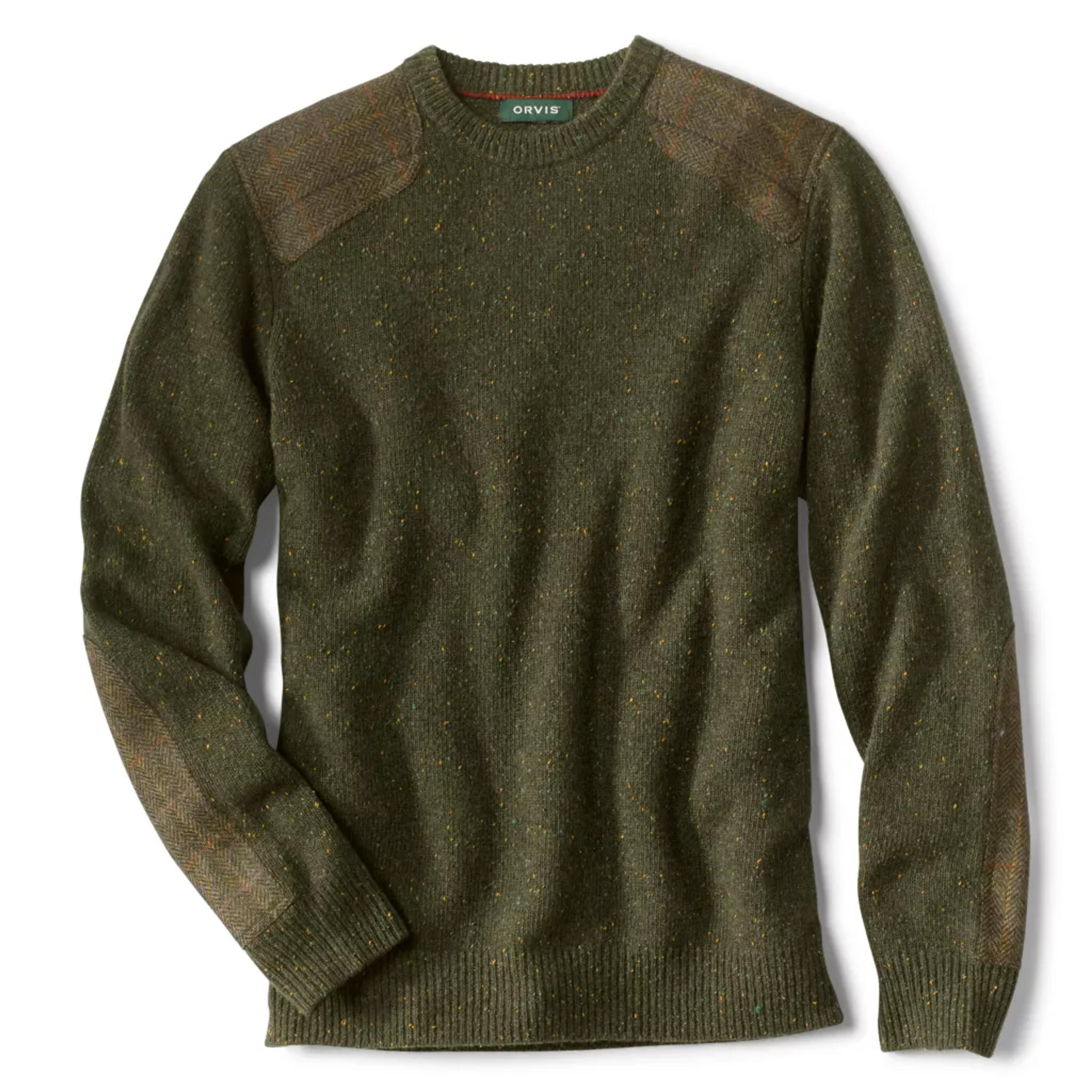 Tweed Lambswool Crewneck Sweater | Orvis