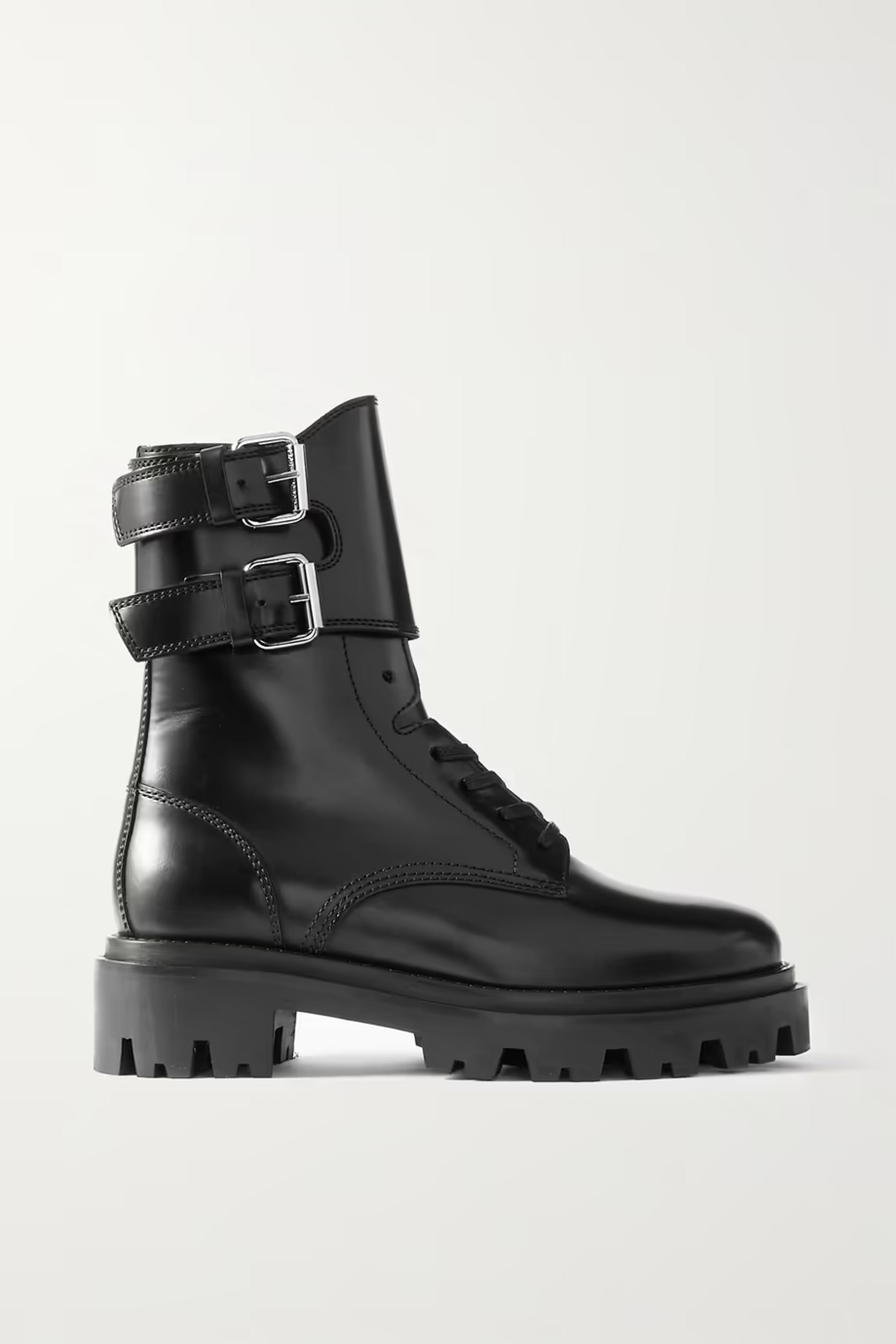 Black Cimky buckled leather ankle boots | ISABEL MARANT | NET-A-PORTER