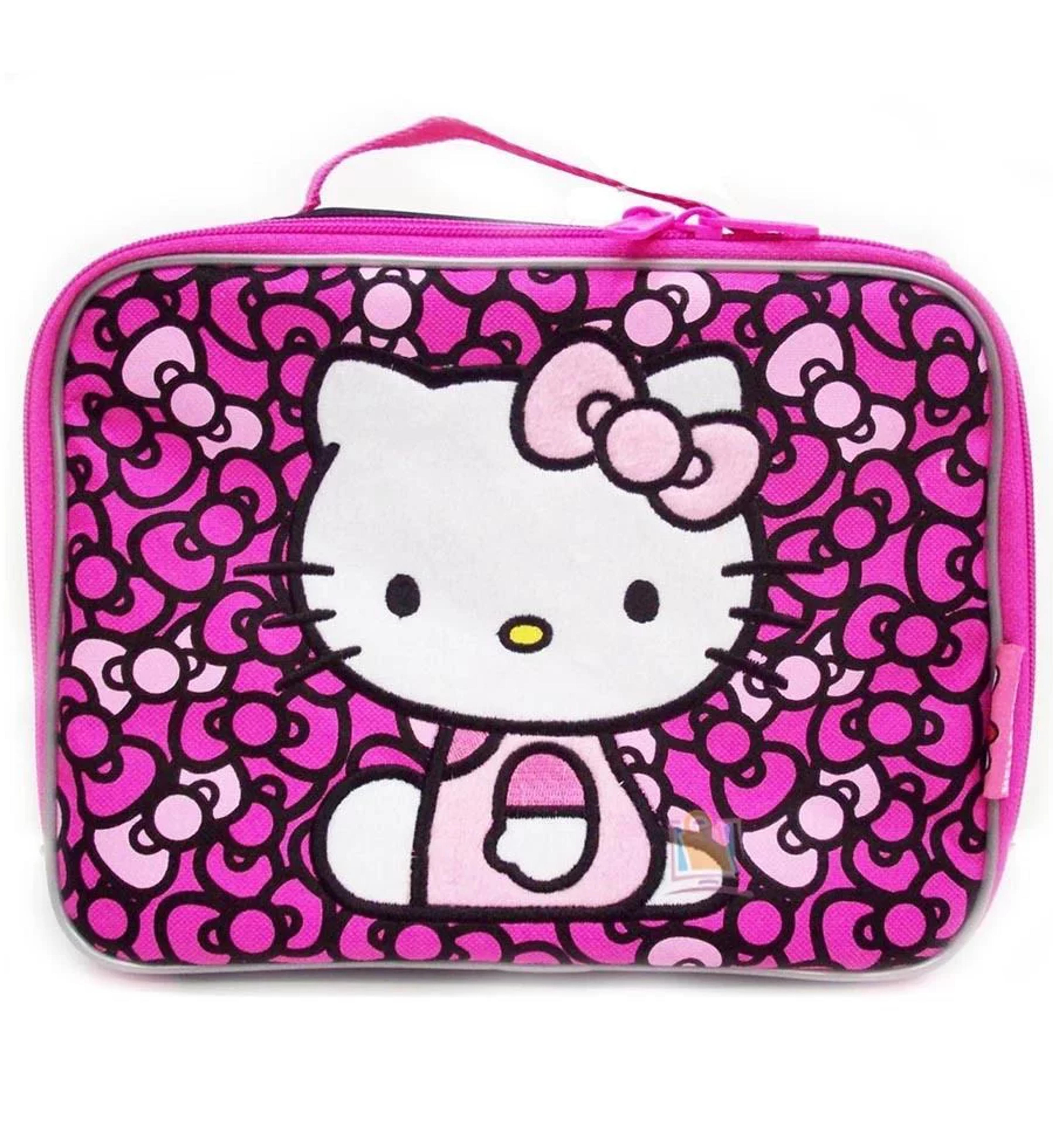 Hello Kitty Ribbons Lunch bag lunchbox black, New