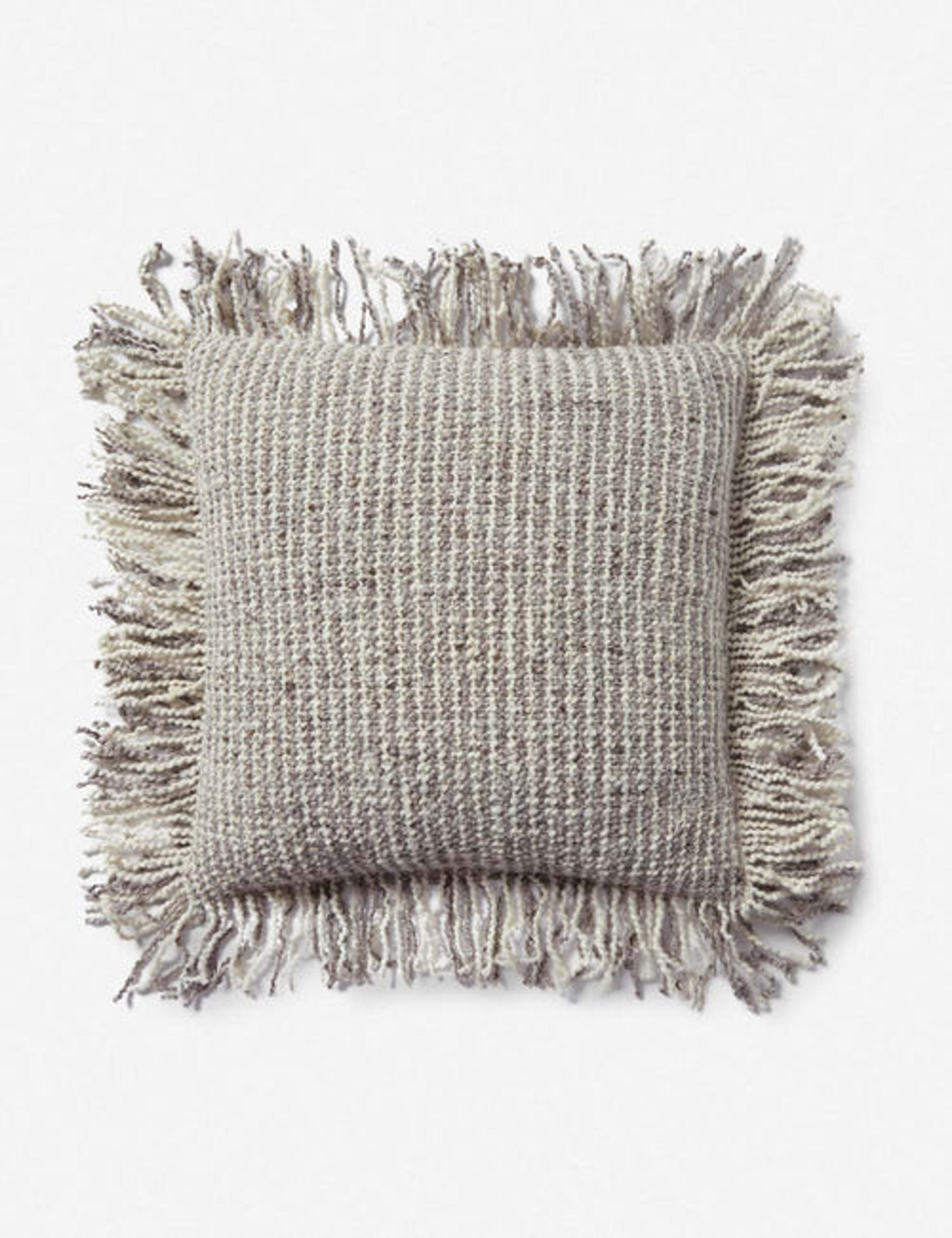 Maryanne Hand-Knit Fringed Throw Pillow