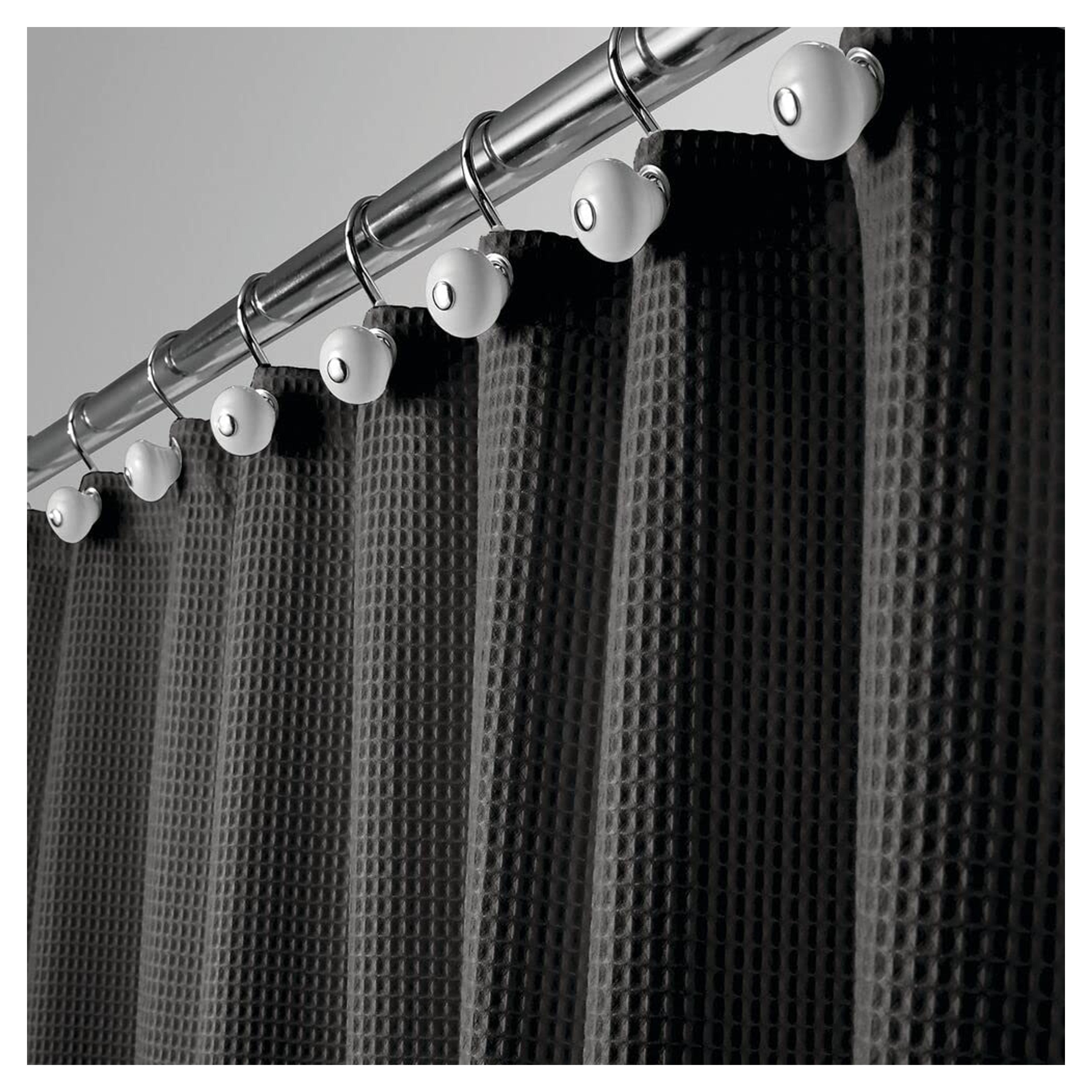 Amazon.com: mDesign Hotel Quality Polyester/Cotton Blend Machine Washable Fabric Shower Curtain with Waffle Weave and Rust-Resistant Metal Grommets for Bathroom Showers and Bathtubs - 72" x 72" - Brown : Home & Kitchen