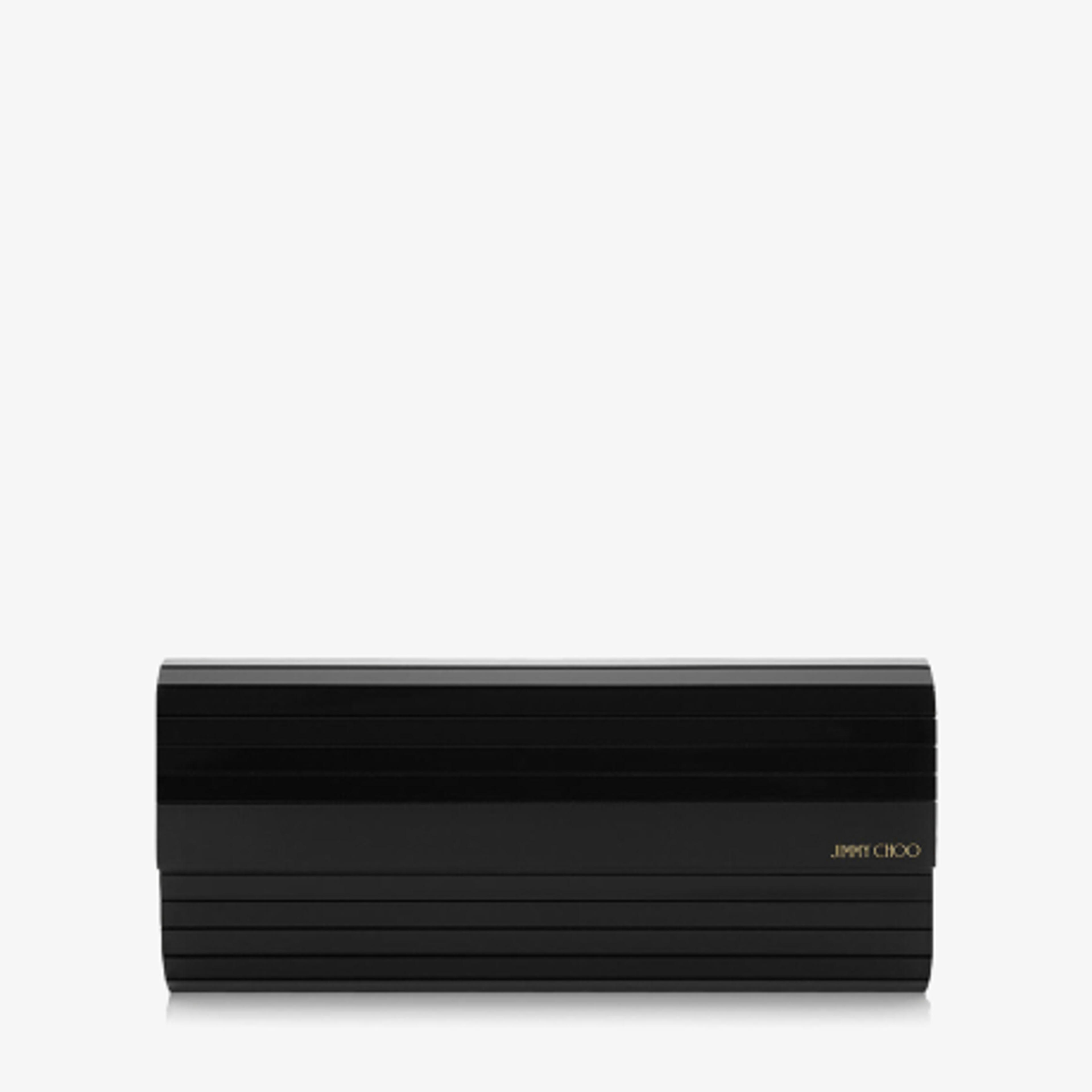 Black Acrylic Clutch Bag with Gold Chain Strap | Sweetie | Cruise 15 | JIMMY CHOO