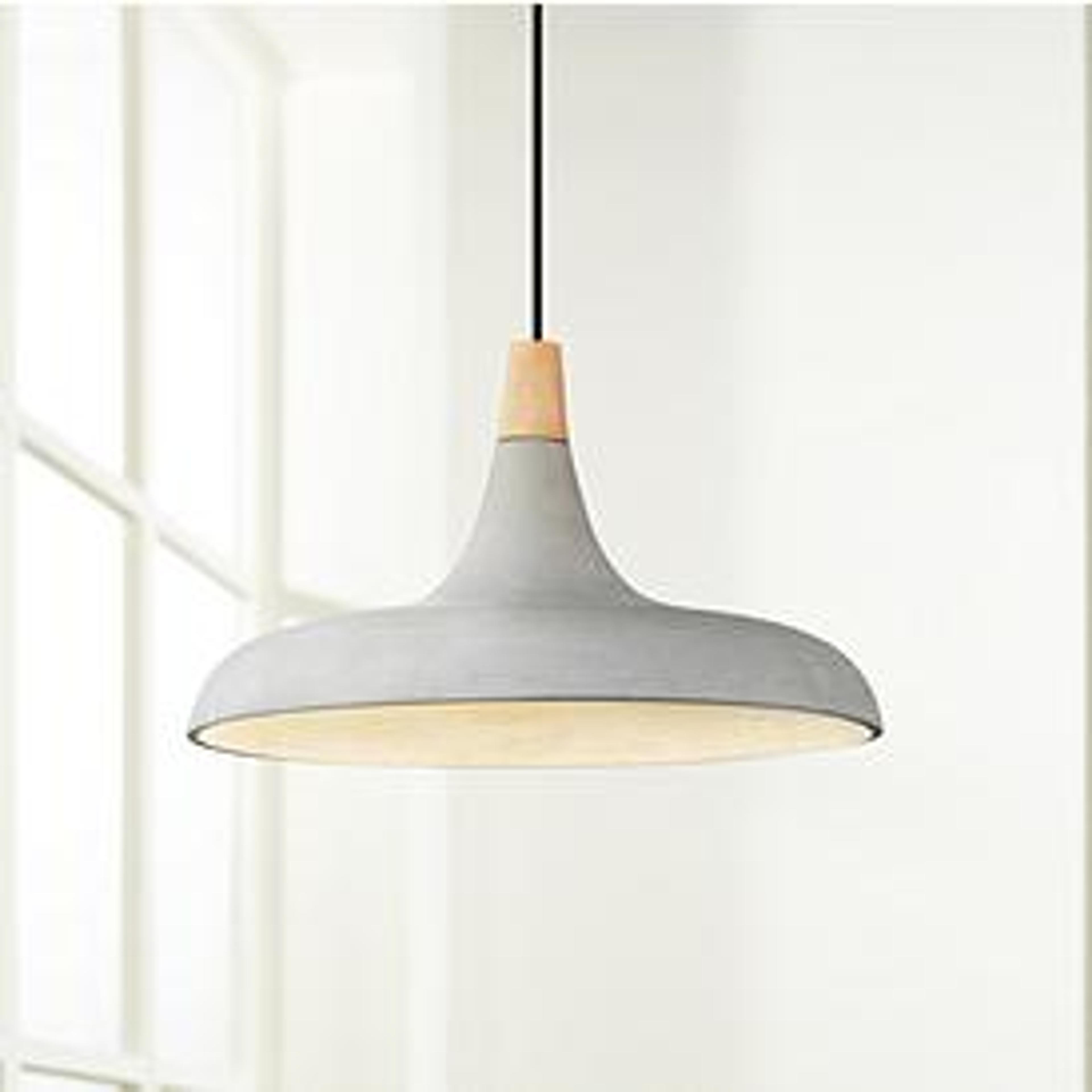 Viola-May 16"W Natural Gray and Textured Black Pendant Light - #79X59 | Lamps Plus